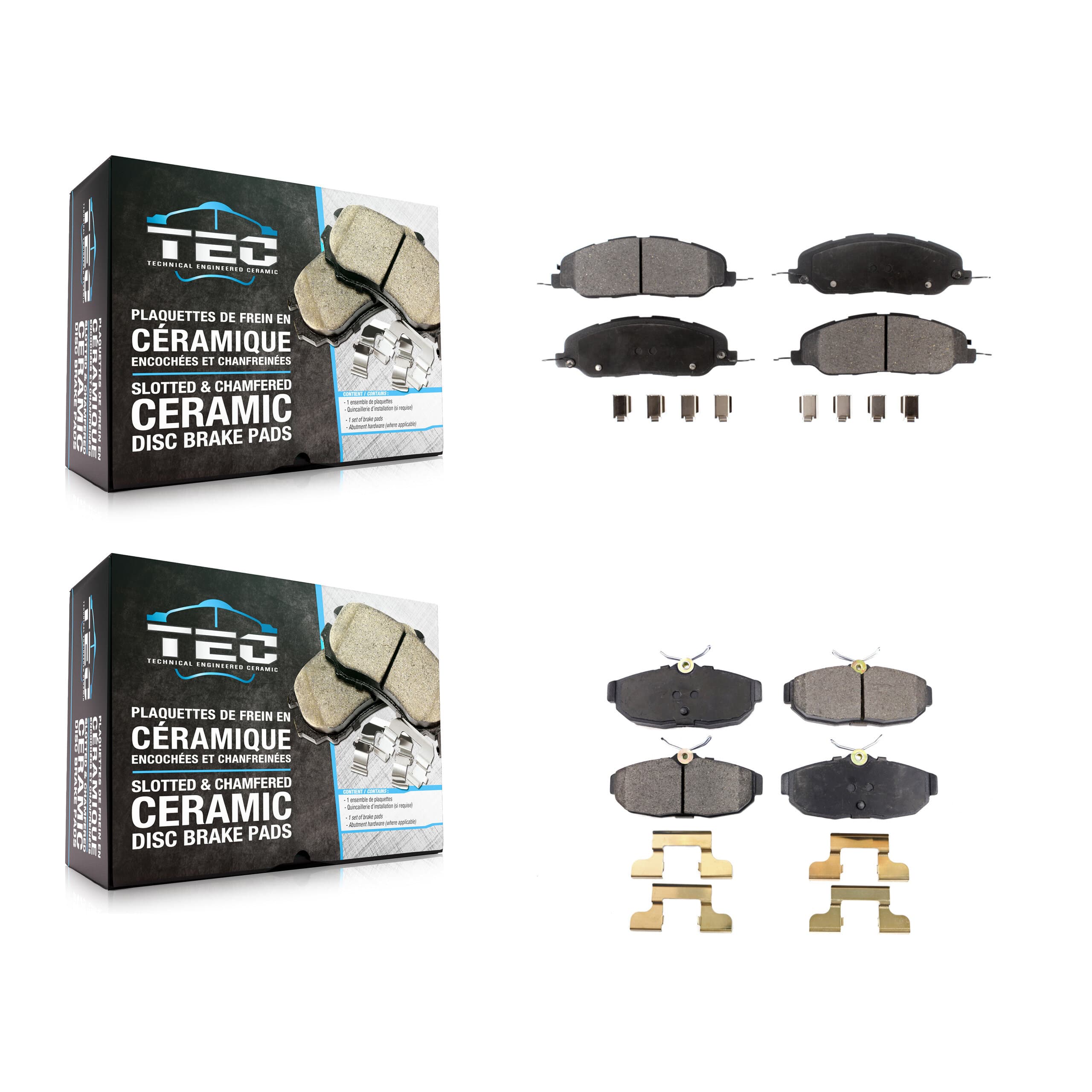 TEC - KTC-100215 - Front and Rear Disc Brake Pad Kits image 1