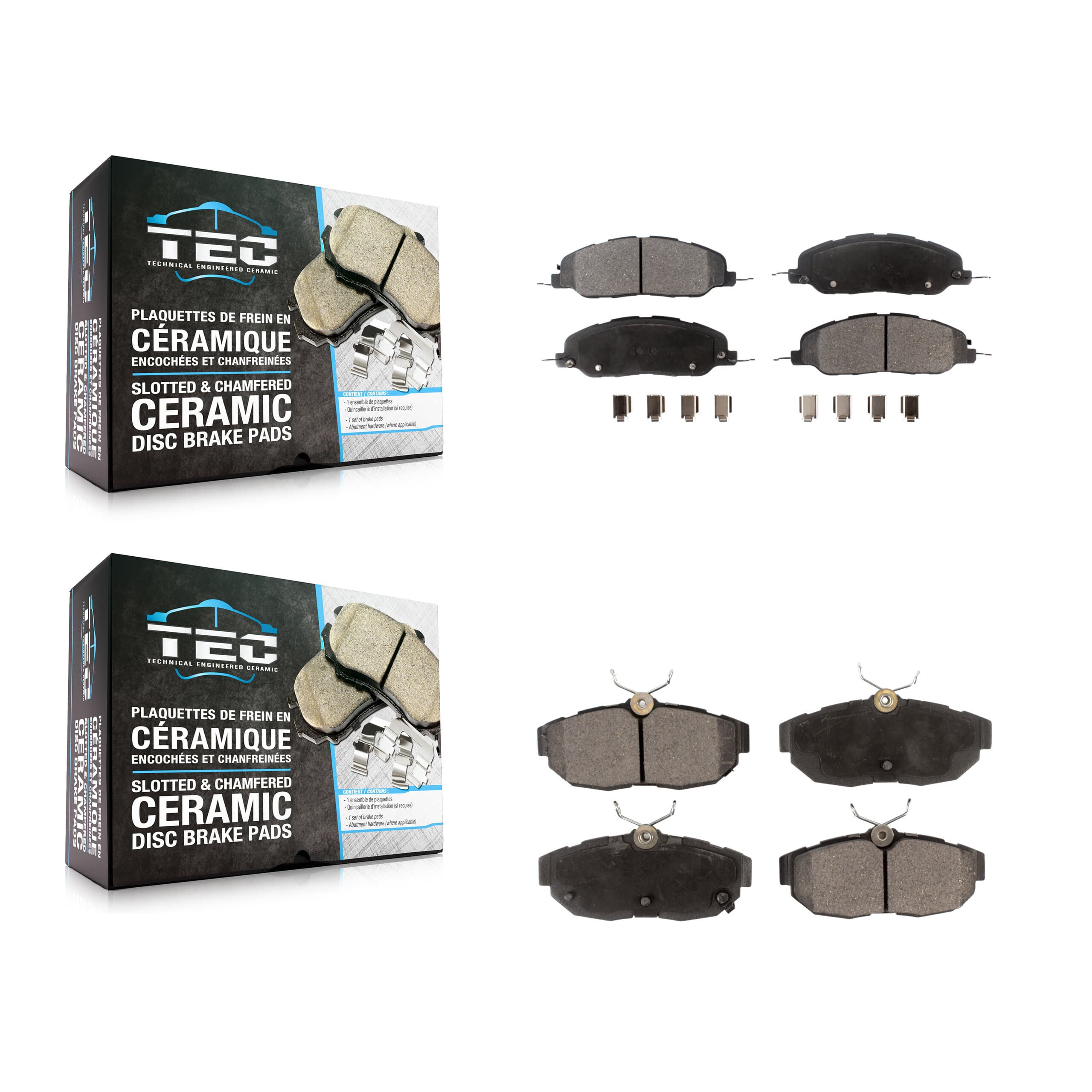 TEC - KTC-100216 - Front and Rear Disc Brake Pad Kits image 1