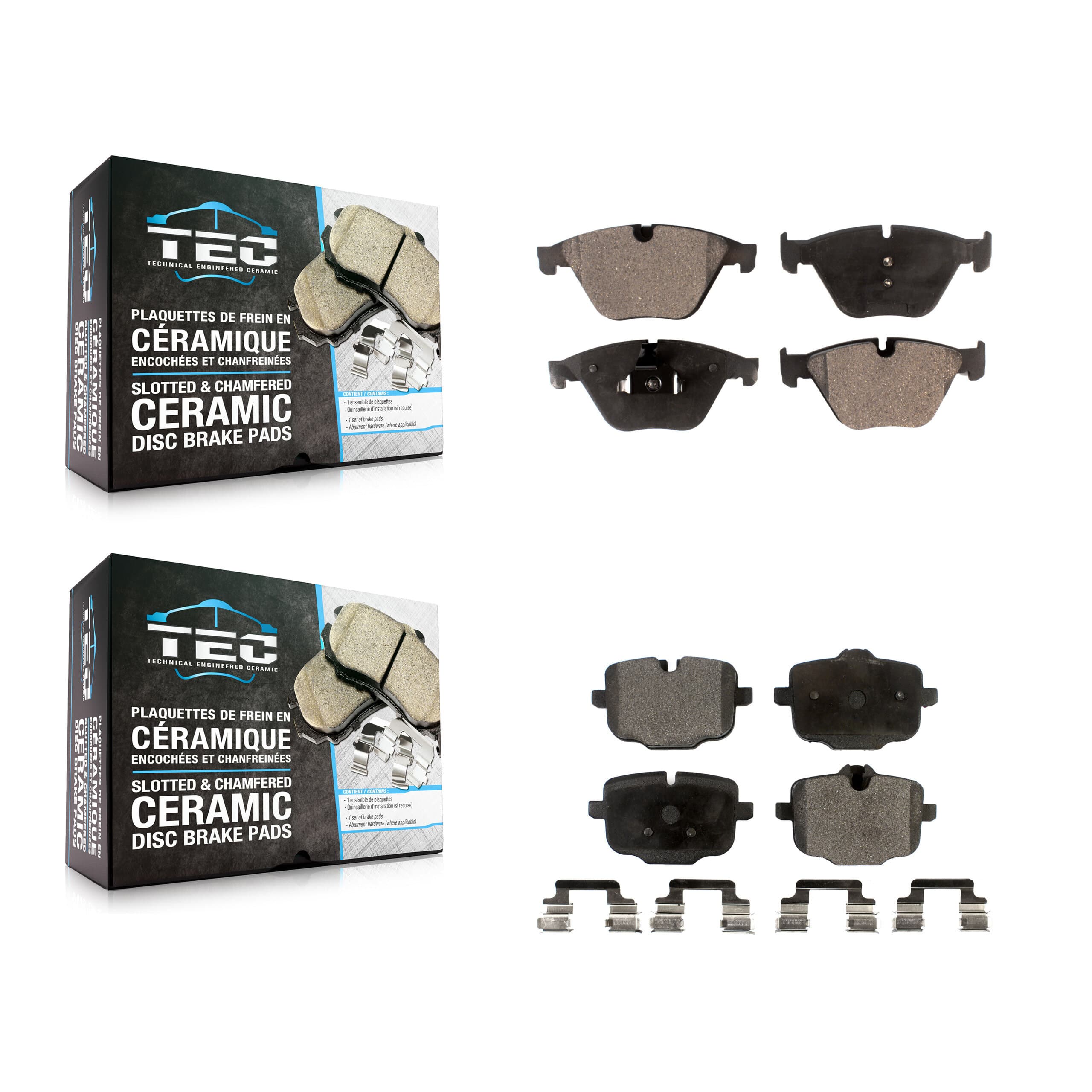TEC - KTC-100222 - Front and Rear Disc Brake Pad Kits image 1