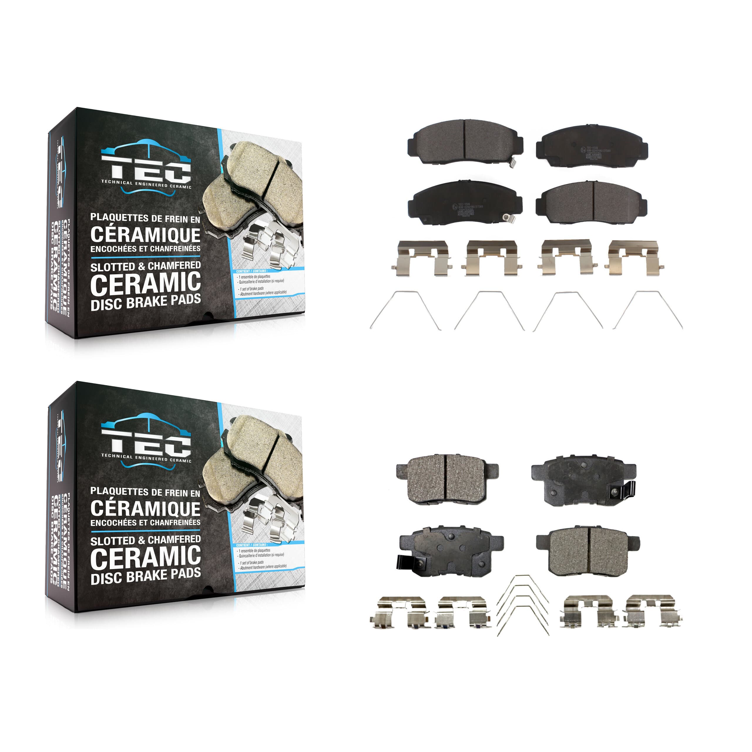 TEC - KTC-100224 - Front and Rear Disc Brake Pad Kits image 1