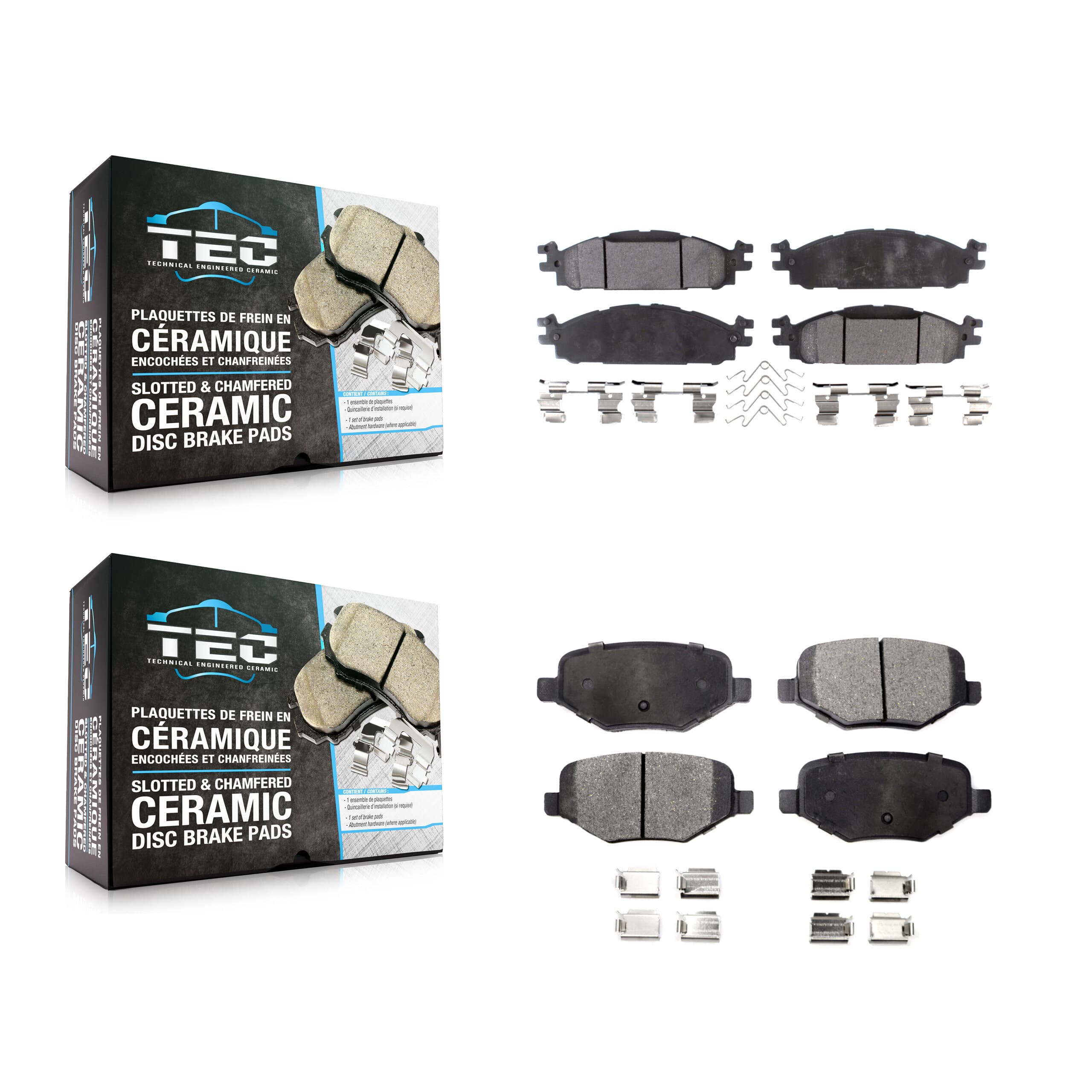 TEC - KTC-100226 - Front and Rear Disc Brake Pad Kits image 1