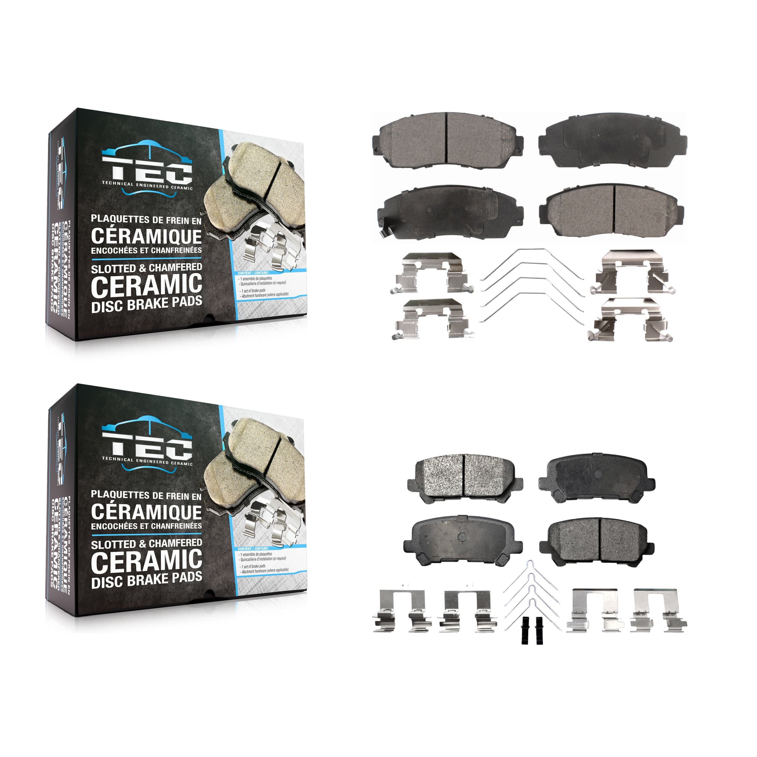 TEC - KTC-100232 - Front and Rear Disc Brake Pad Kits image 1