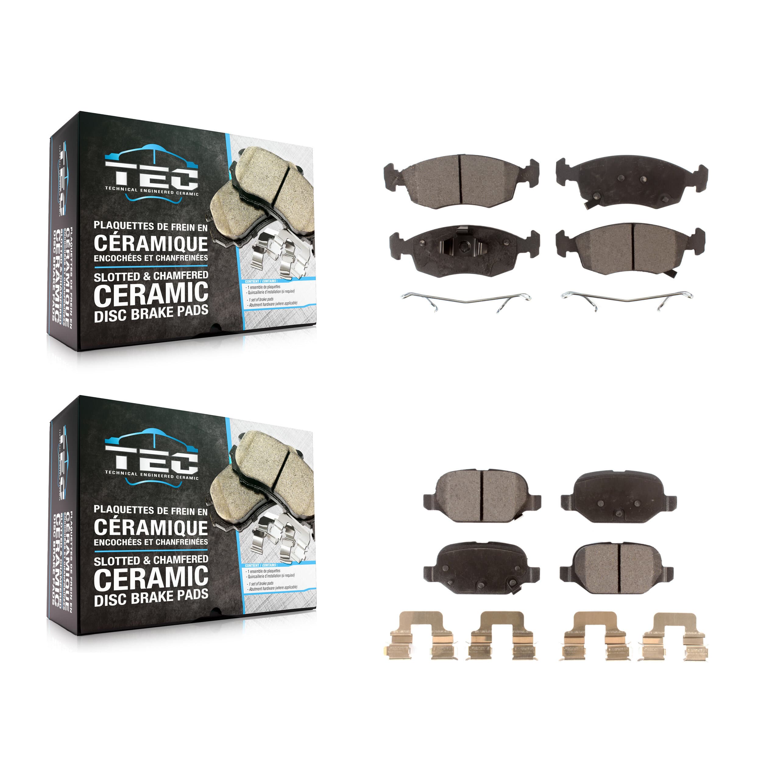 TEC - KTC-100252 - Front and Rear Disc Brake Pad Kits image 1