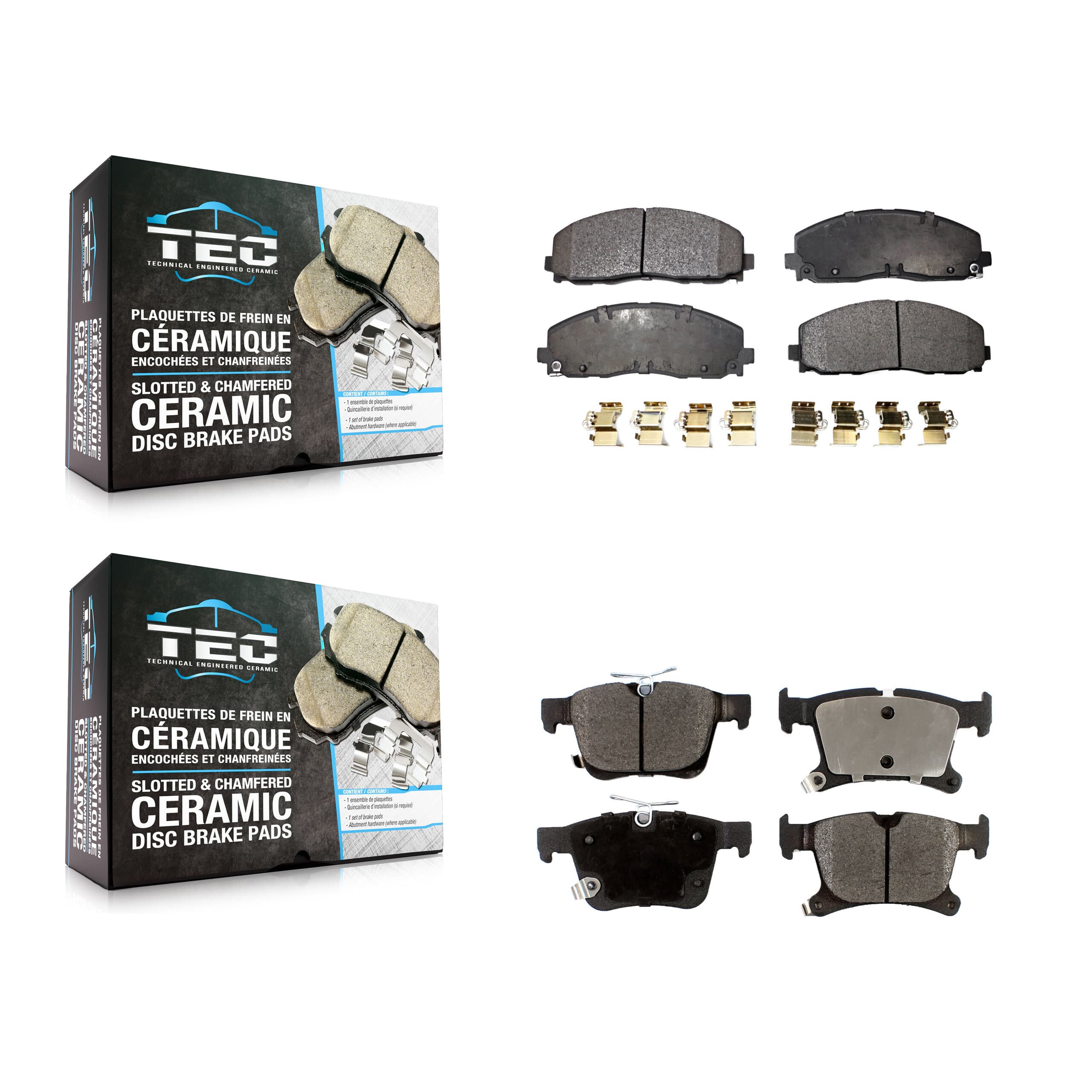 TEC - KTC-100257 - Front and Rear Disc Brake Pad Kits image 1