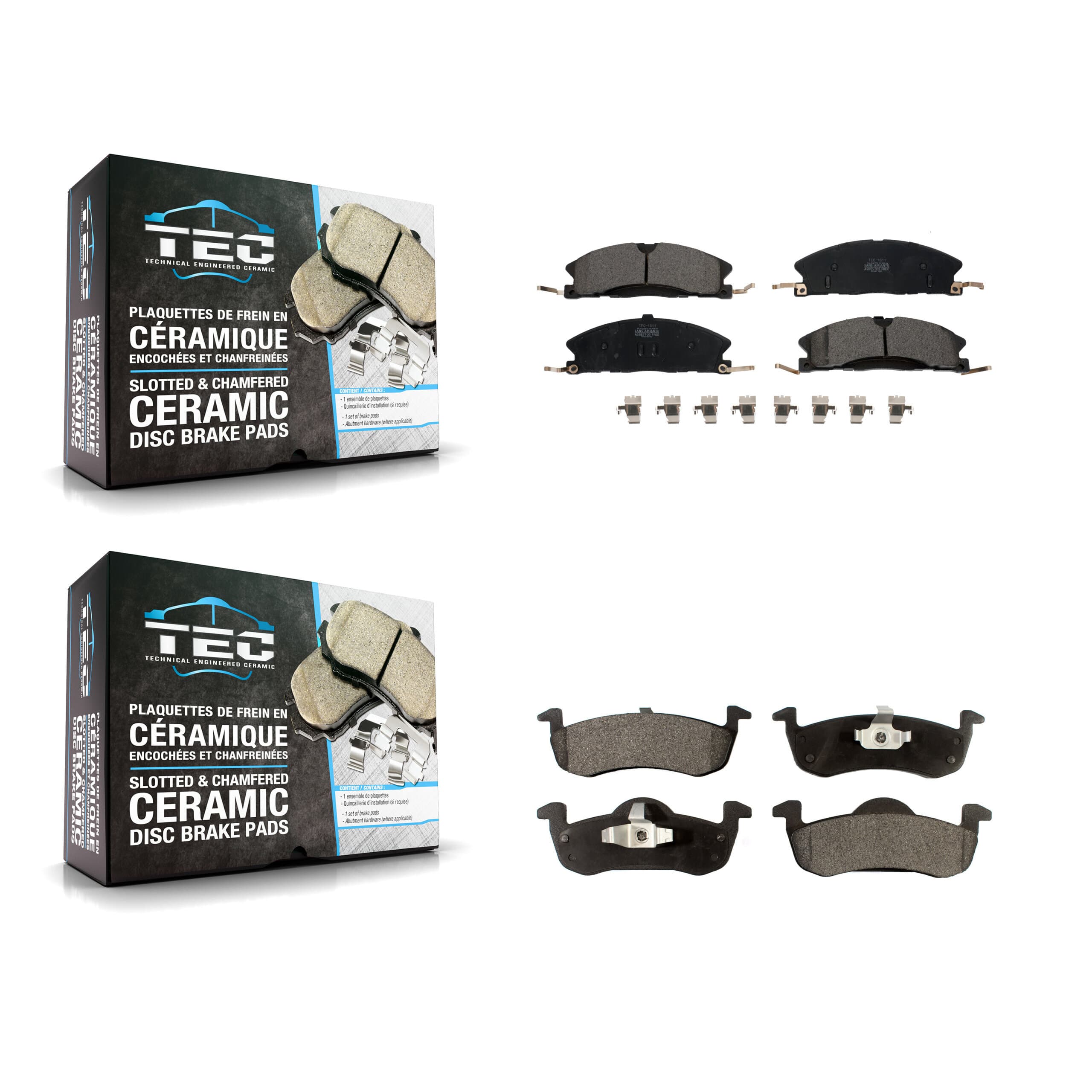 TEC - KTC-100261 - Front and Rear Disc Brake Pad Kits image 1