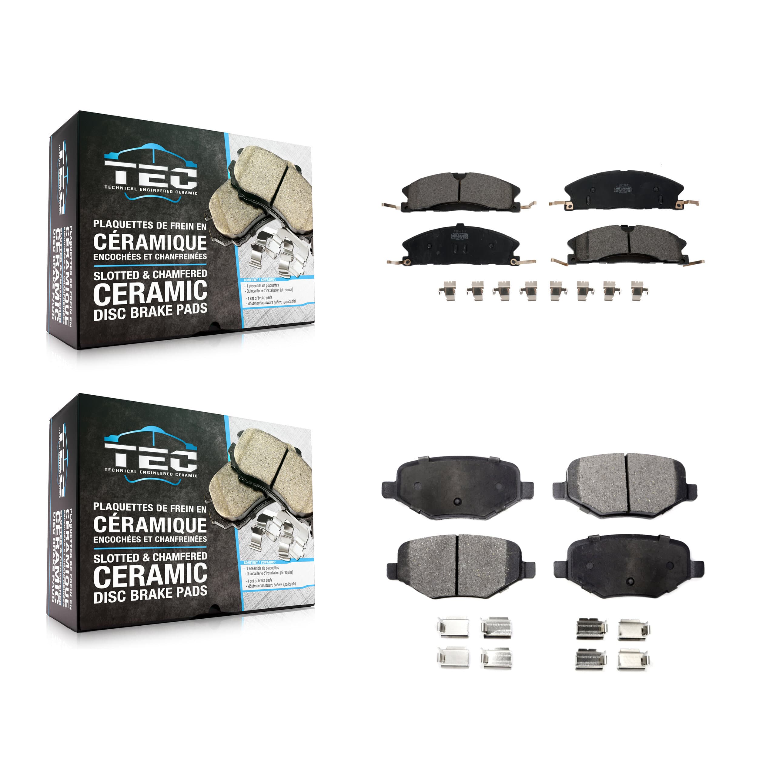 TEC - KTC-100262 - Front and Rear Disc Brake Pad Kits image 1