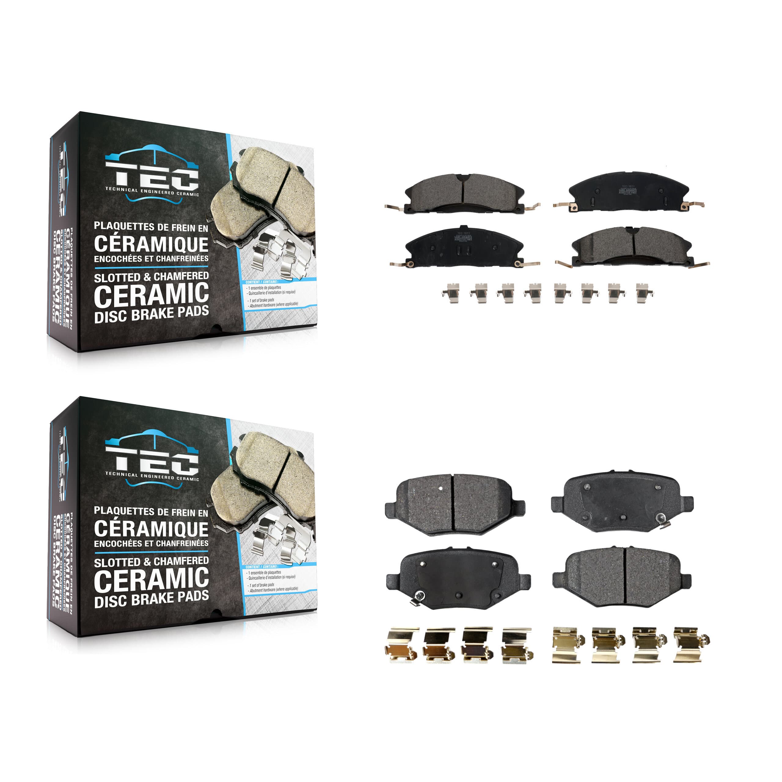 TEC - KTC-100263 - Front and Rear Disc Brake Pad Kits image 1