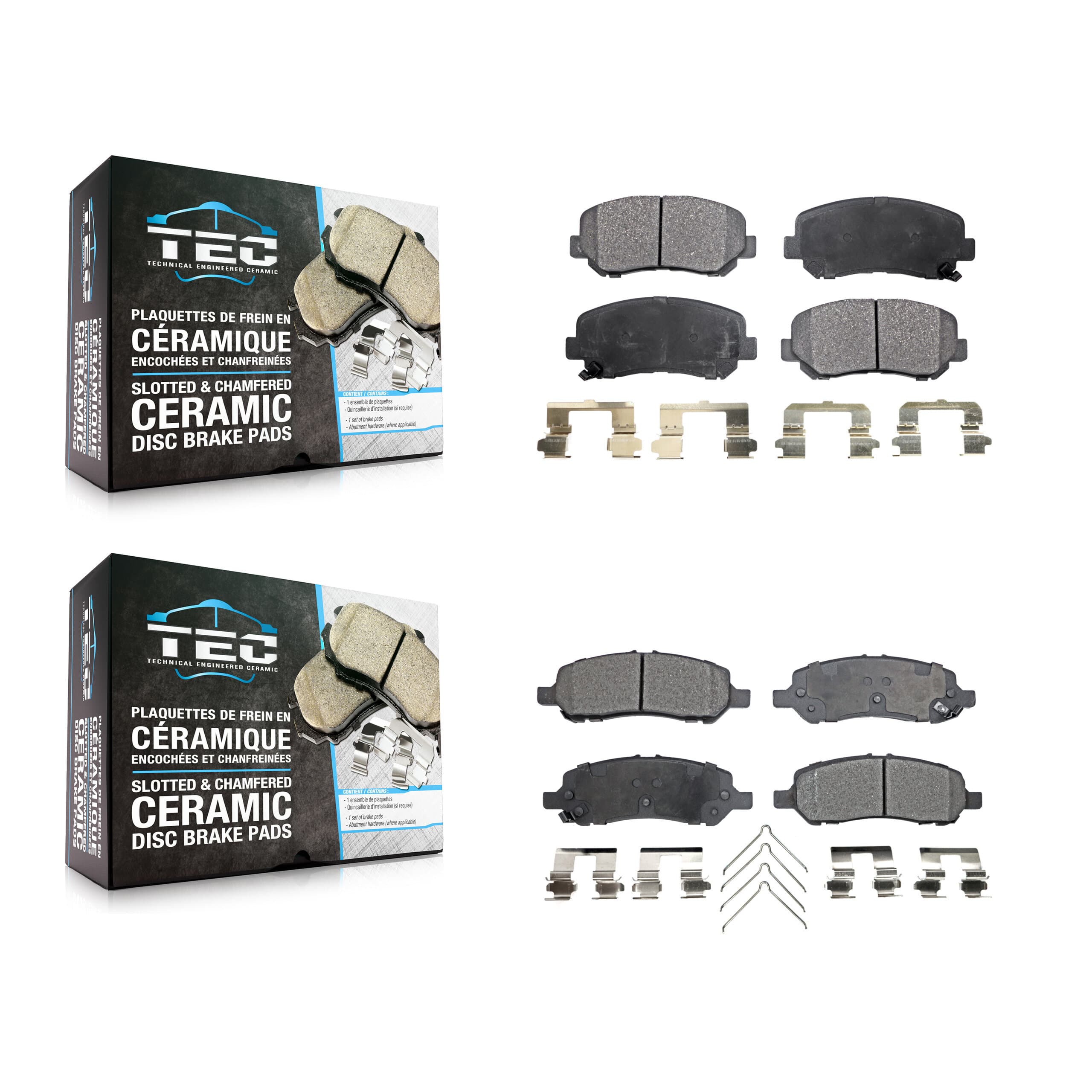 TEC - KTC-100265 - Front and Rear Disc Brake Pad Kits image 1