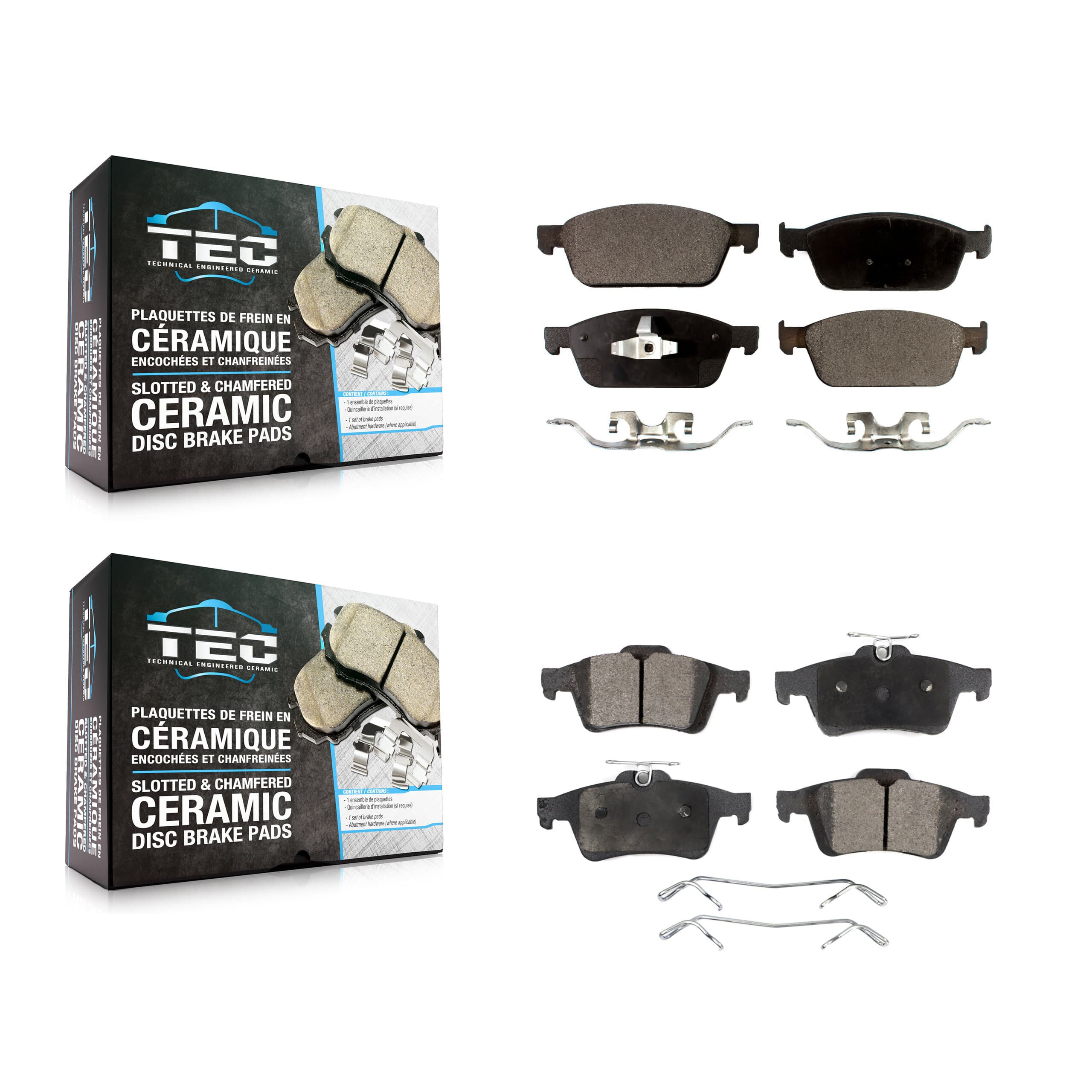 TEC - KTC-100279 - Front and Rear Disc Brake Pad Kits image 1
