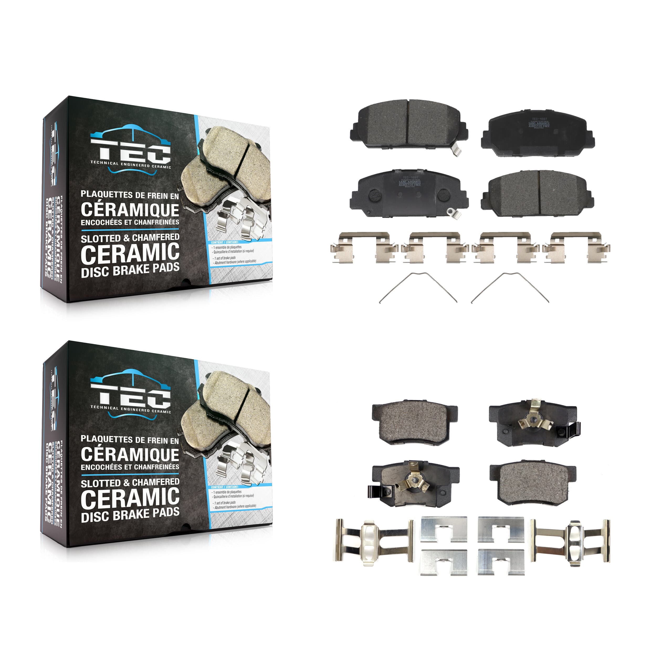 TEC - KTC-100283 - Front and Rear Disc Brake Pad Kits image 1
