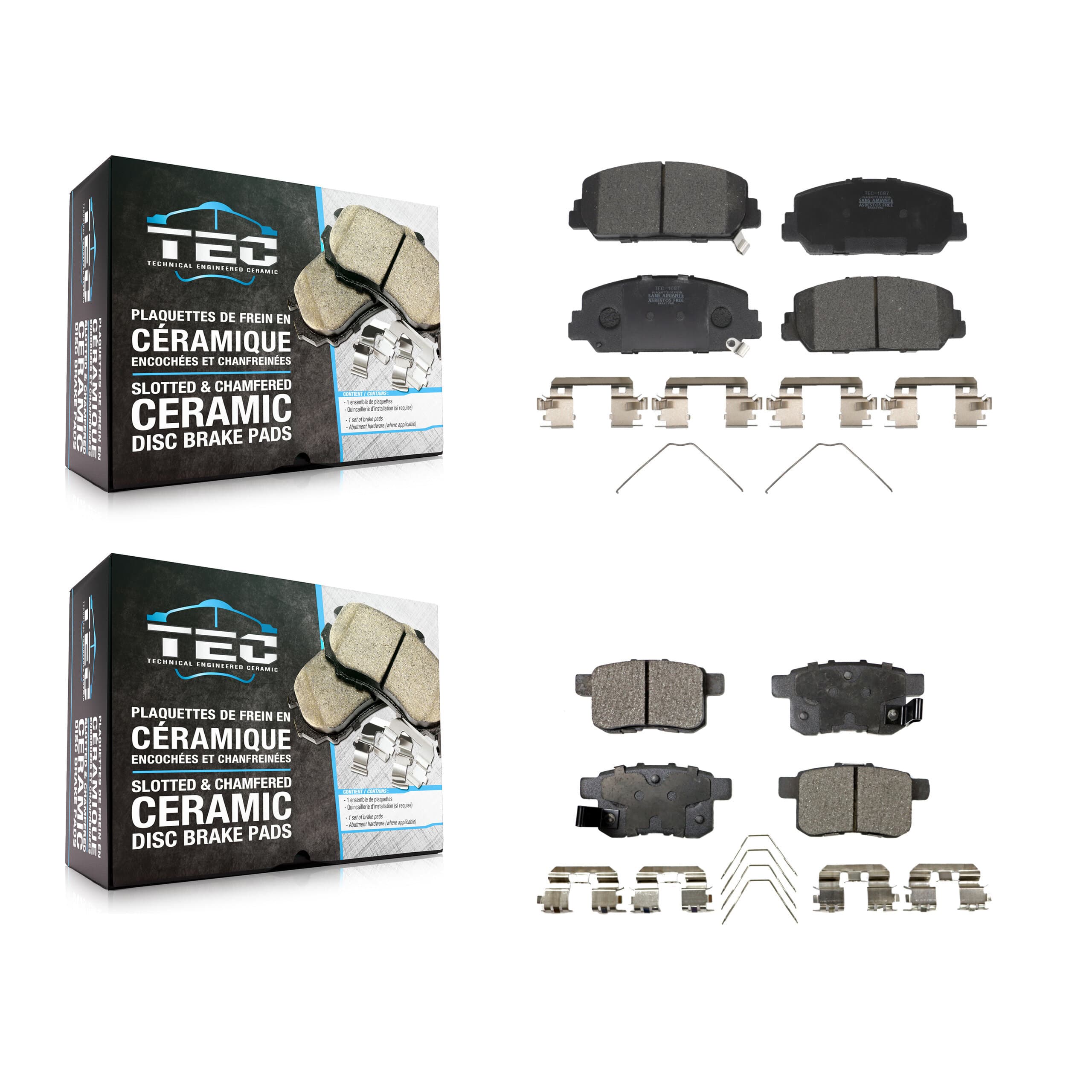 TEC - KTC-100284 - Front and Rear Disc Brake Pad Kits image 1