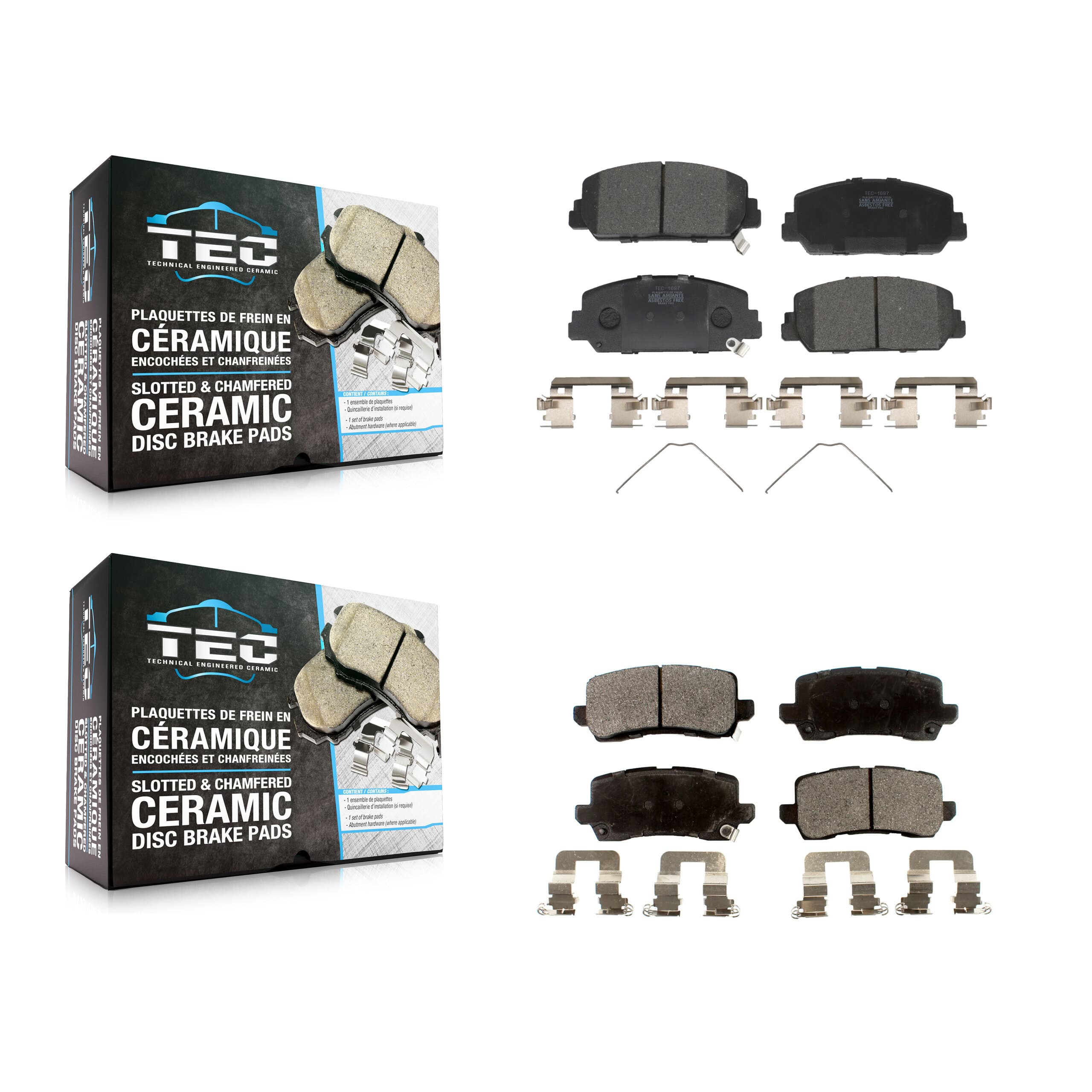 TEC - KTC-100285 - Front and Rear Disc Brake Pad Kits image 1