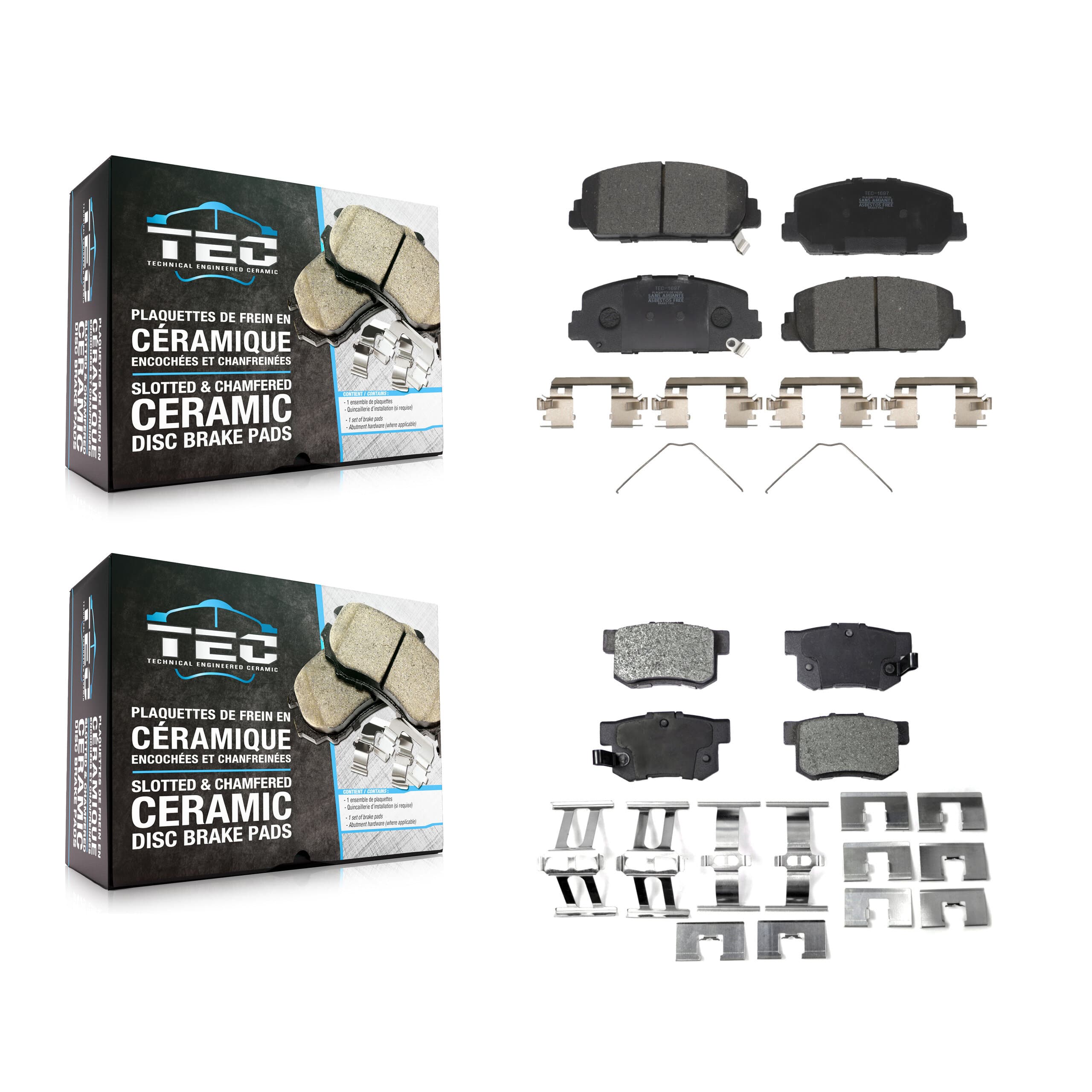 TEC - KTC-100286 - Front and Rear Disc Brake Pad Kits image 1