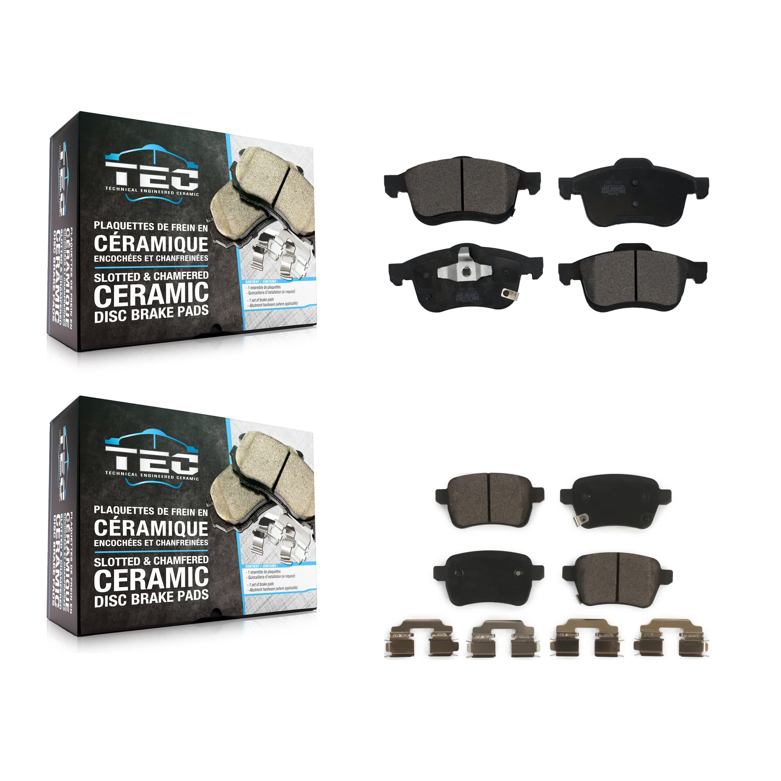 TEC - KTC-100289 - Front and Rear Disc Brake Pad Kits image 1