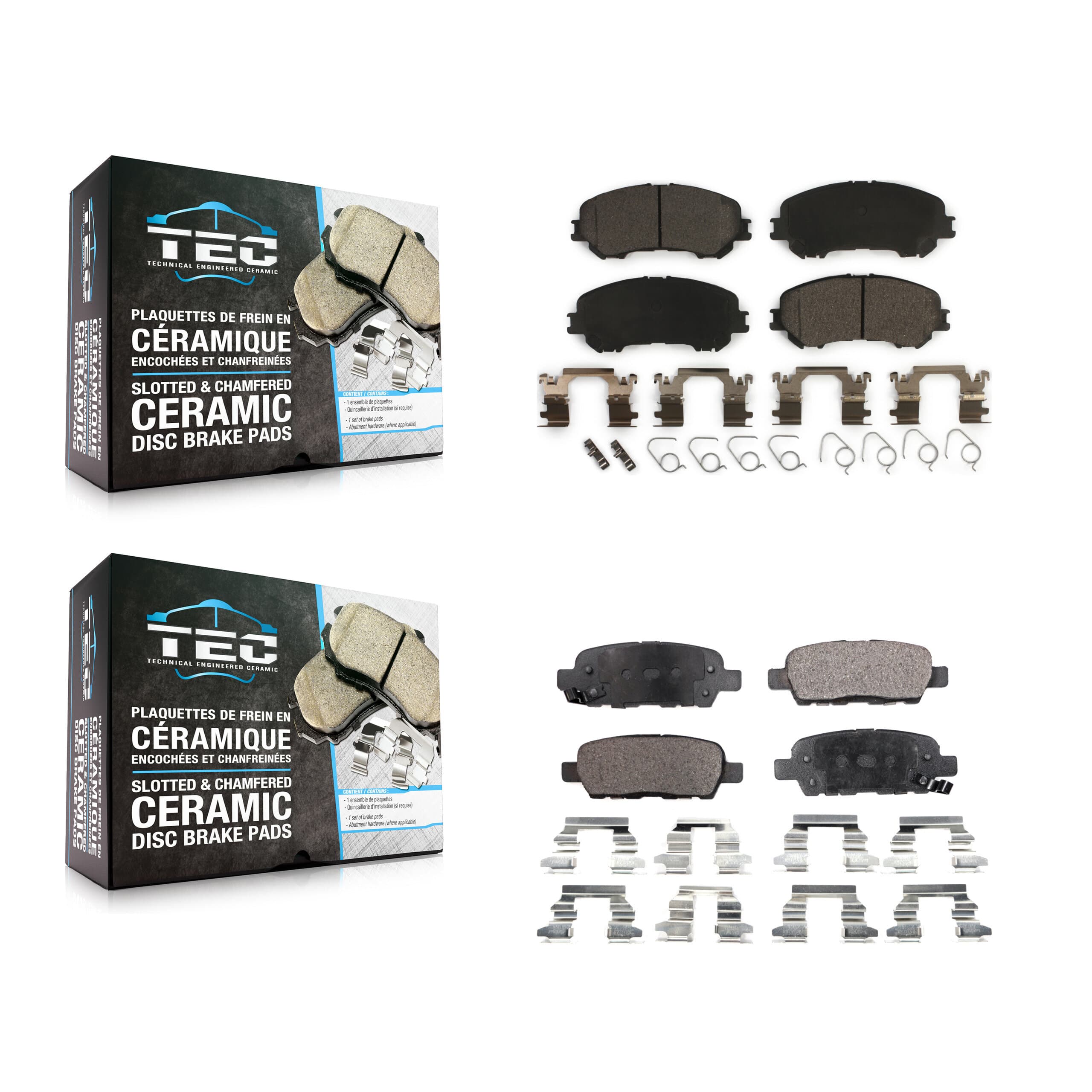 TEC - KTC-100296 - Front and Rear Disc Brake Pad Kits image 1