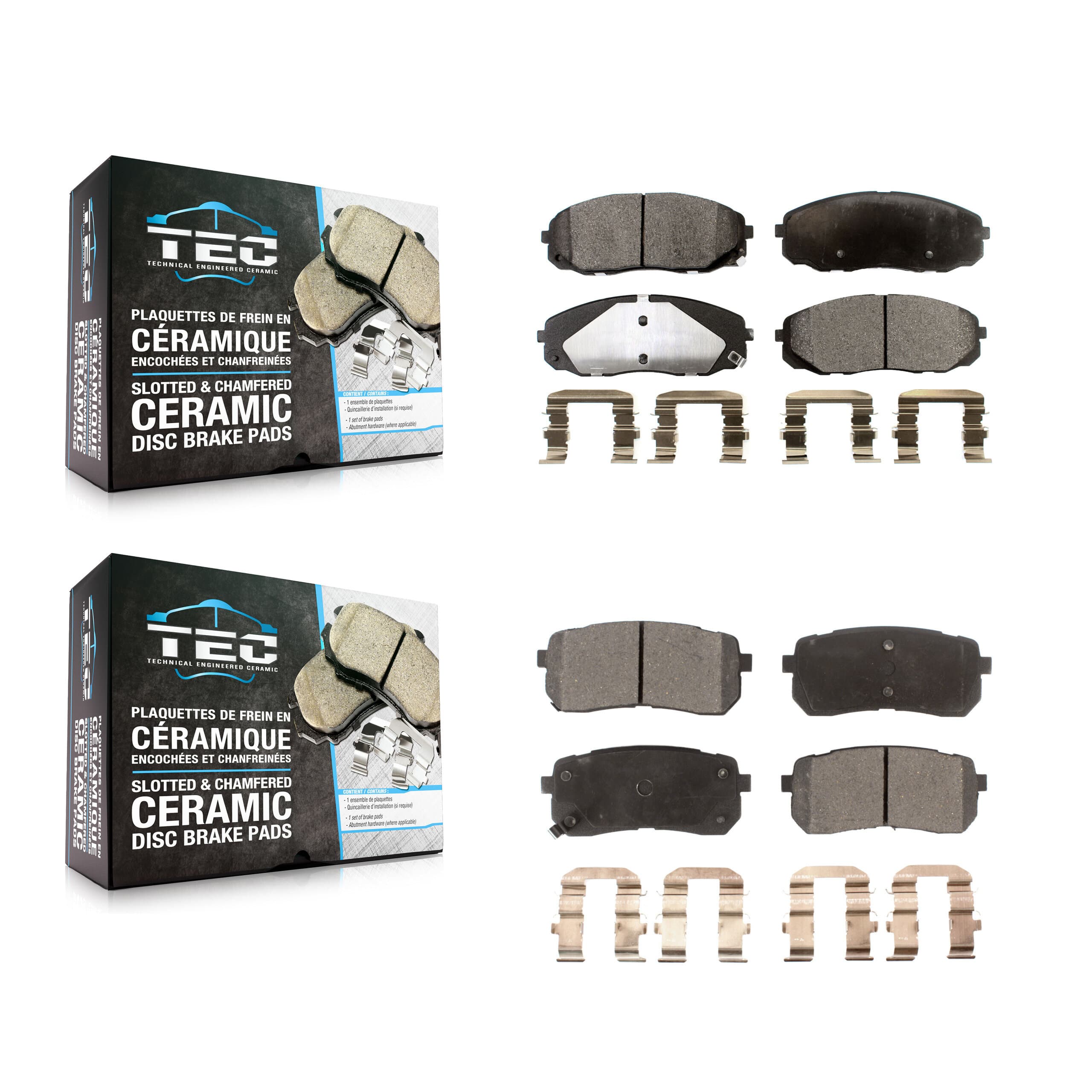 TEC - KTC-100304 - Front and Rear Disc Brake Pad Kits image 1