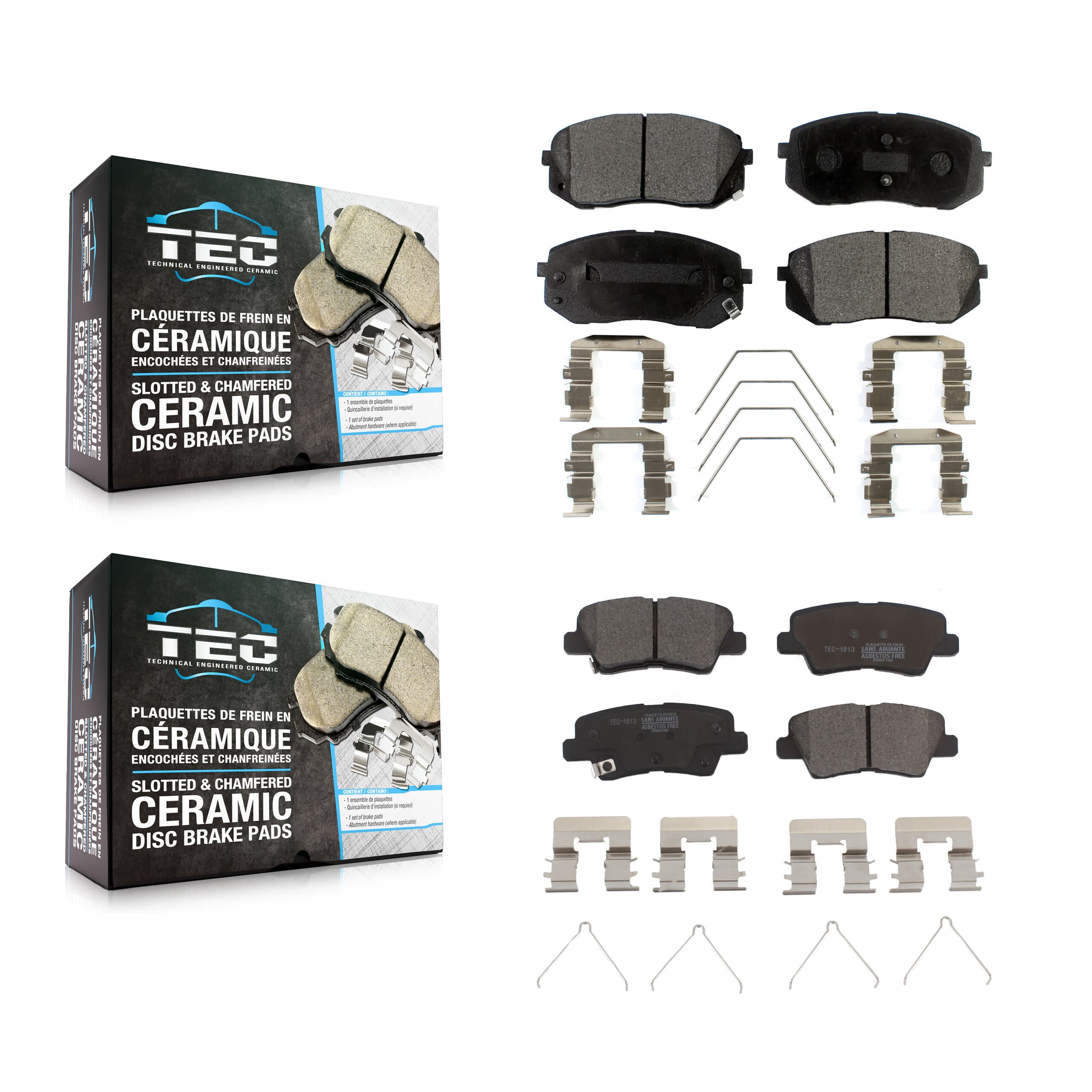 TEC - KTC-100315 - Front and Rear Disc Brake Pad Kits image 1