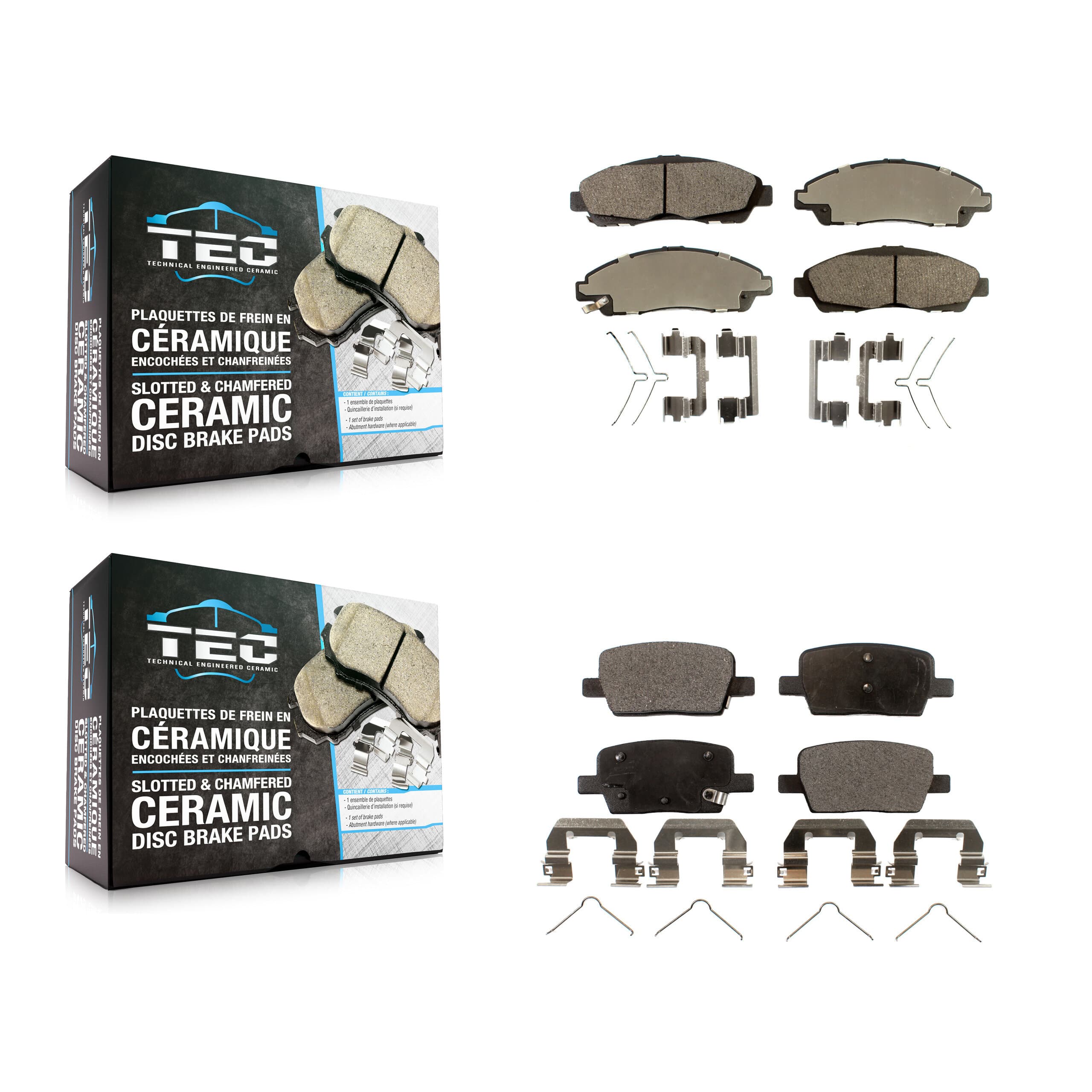 TEC - KTC-100317 - Front and Rear Disc Brake Pad Kits image 1