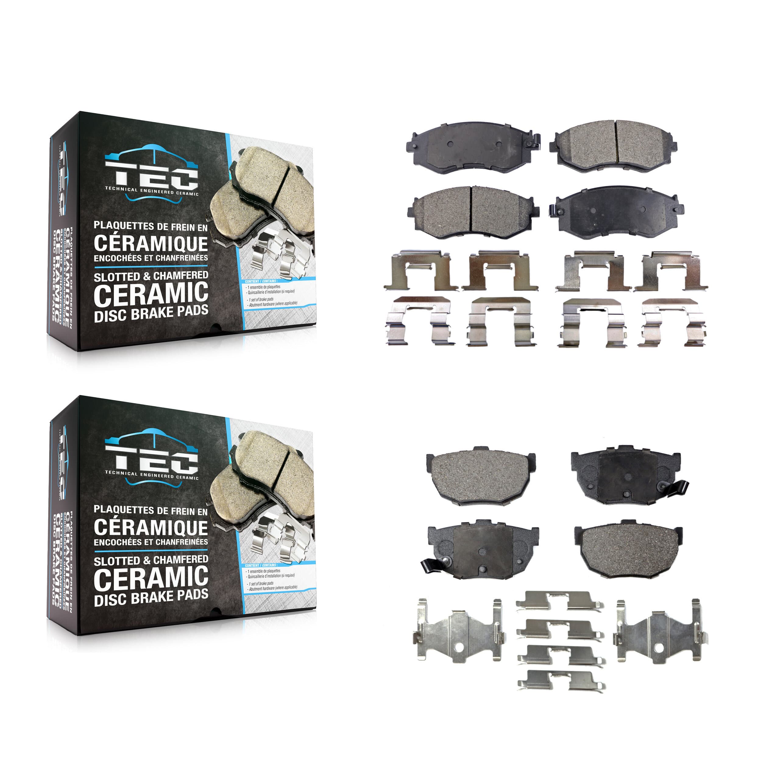TEC - KTC-100325 - Front and Rear Disc Brake Pad Kits image 1