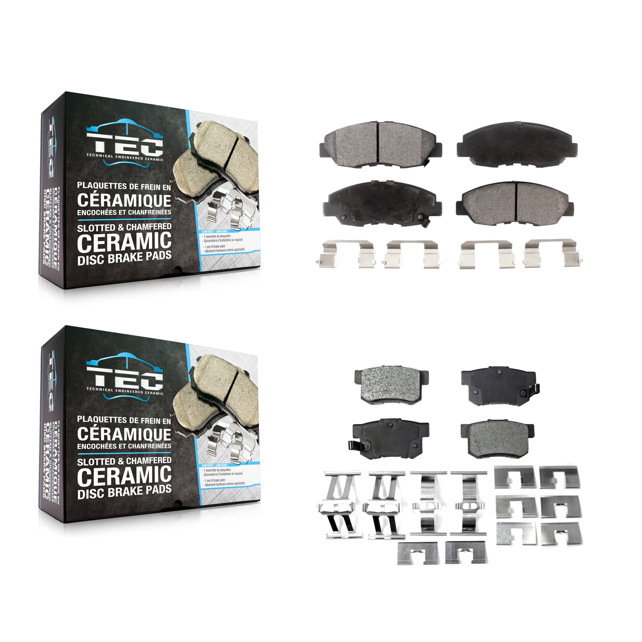 TEC - KTC-100327 - Front and Rear Disc Brake Pad Kits image 1