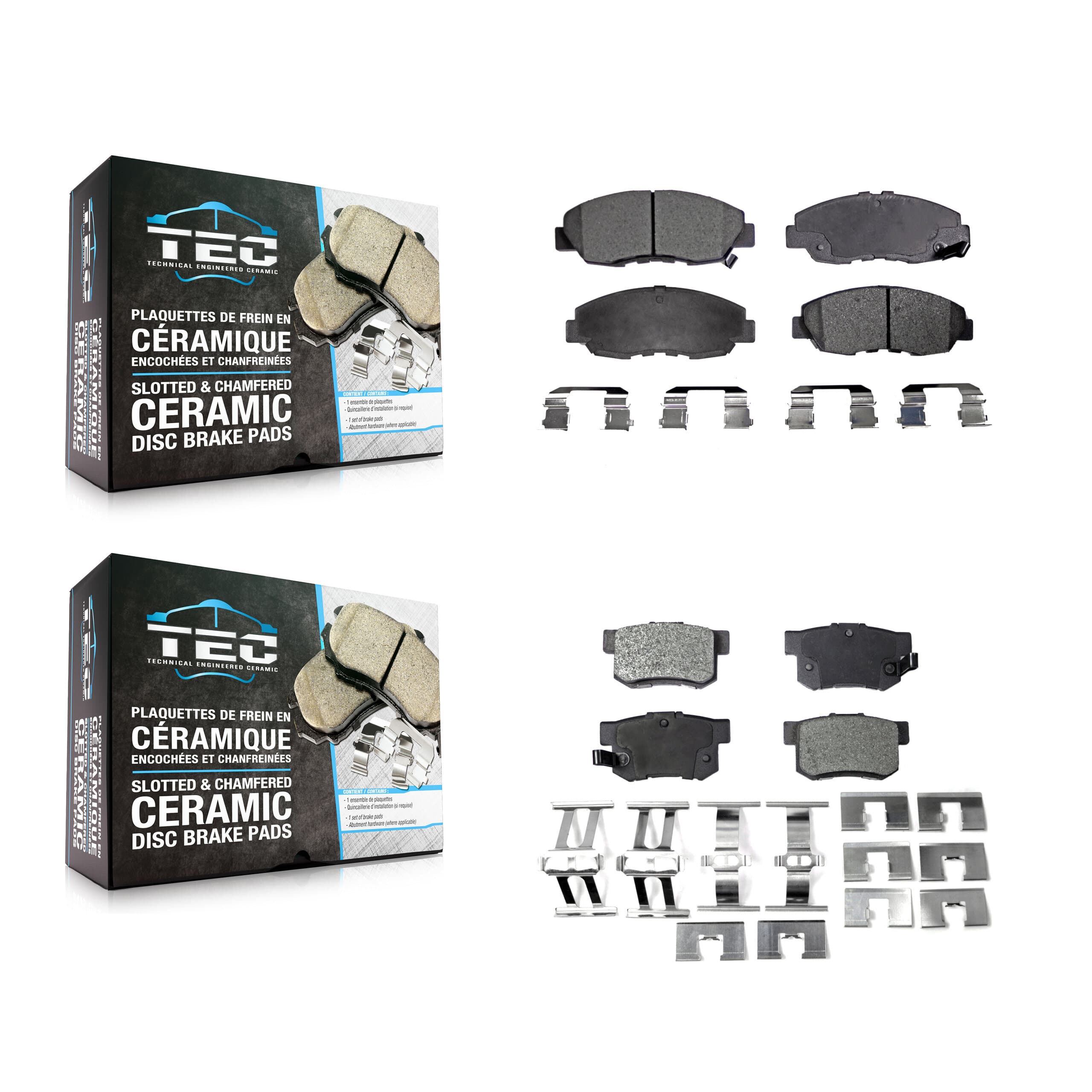 TEC - KTC-100329 - Front and Rear Disc Brake Pad Kits image 1