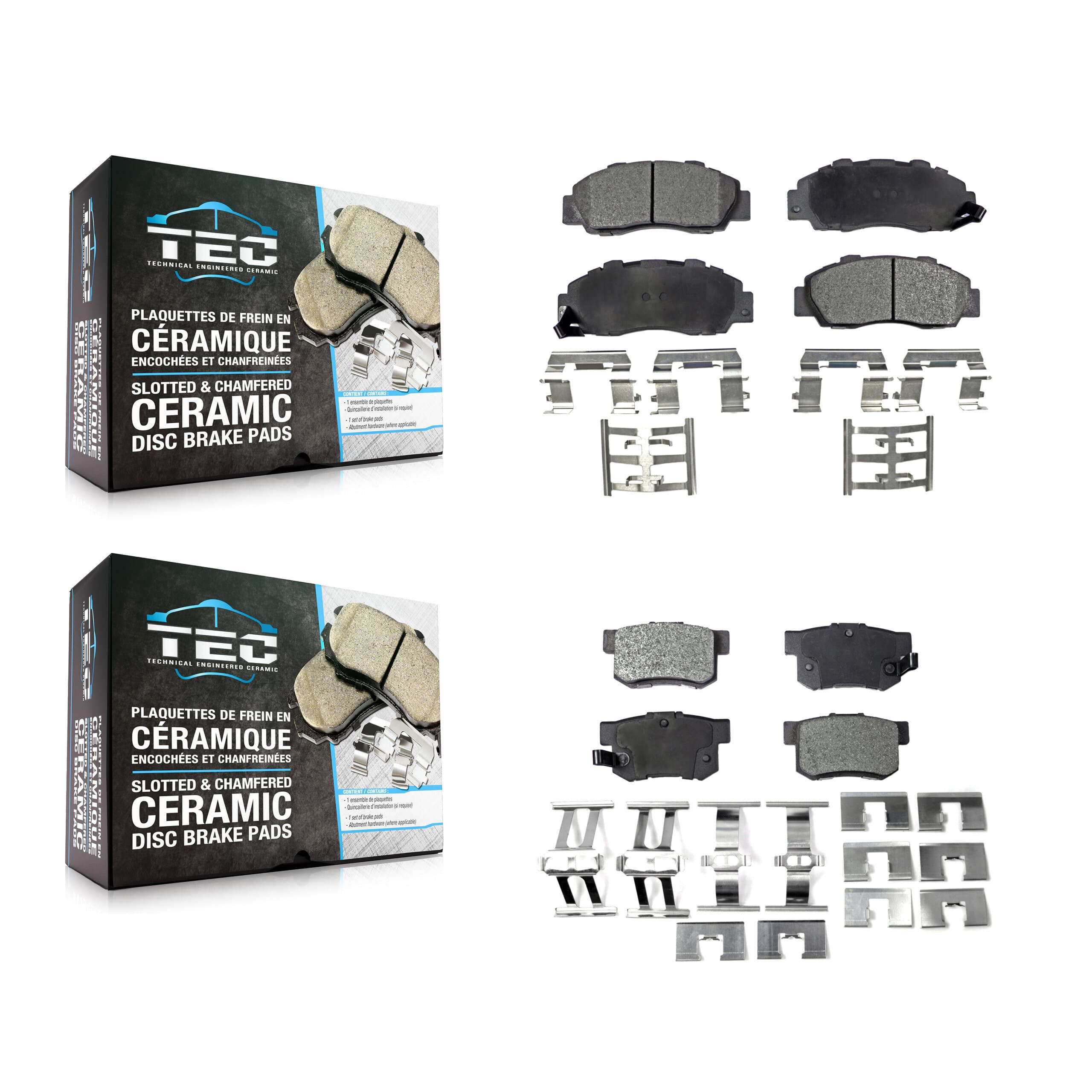 TEC - KTC-100335 - Front and Rear Disc Brake Pad Kits image 1