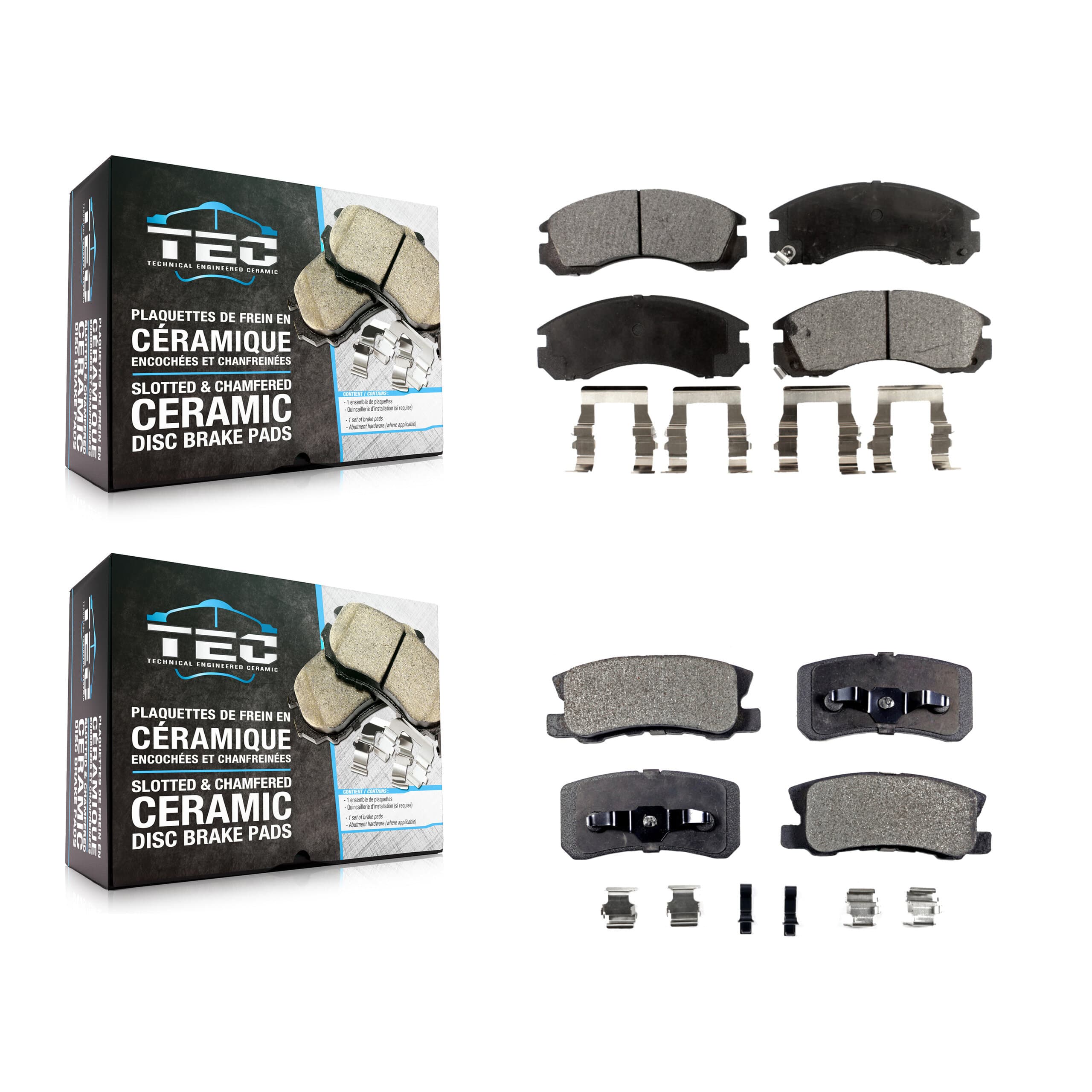 TEC - KTC-100340 - Front and Rear Disc Brake Pad Kits image 1