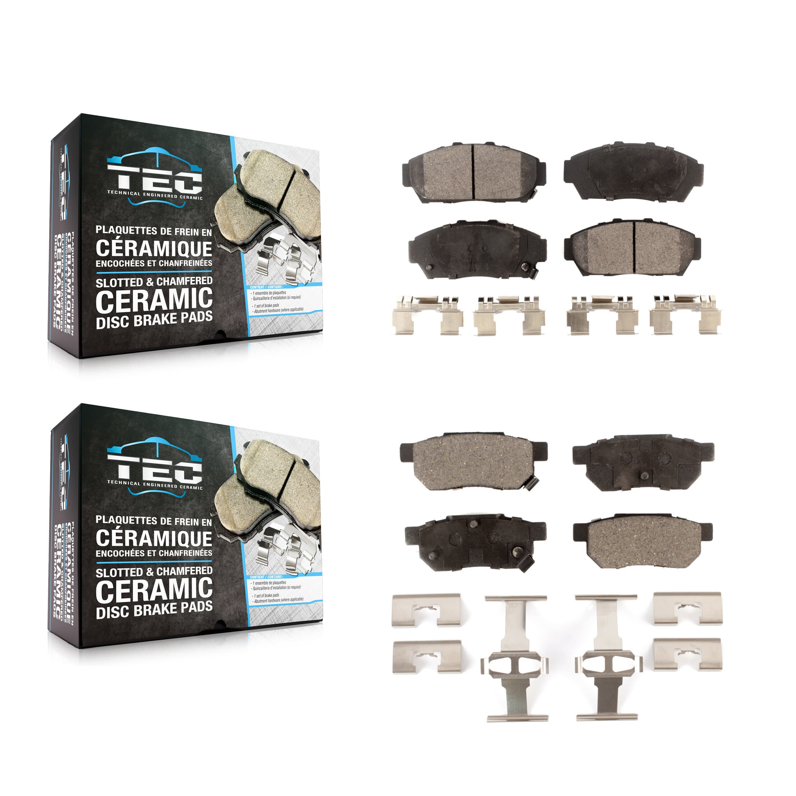 TEC - KTC-100346 - Front and Rear Disc Brake Pad Kits image 1