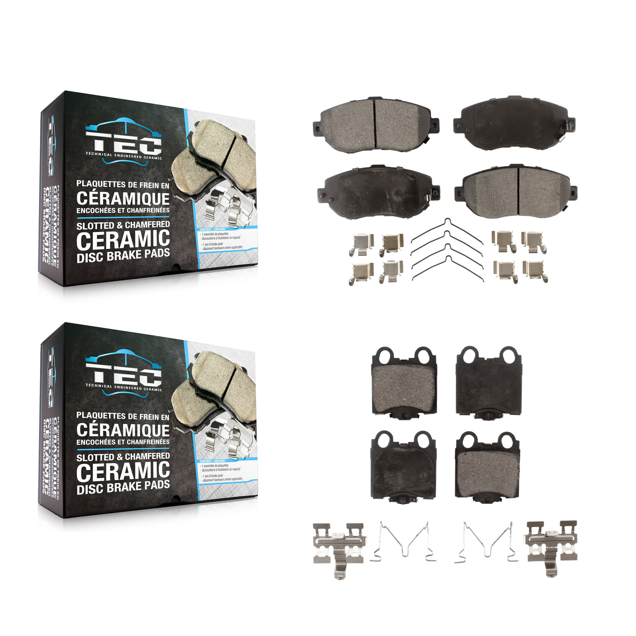 TEC - KTC-100347 - Front and Rear Disc Brake Pad Kits image 1