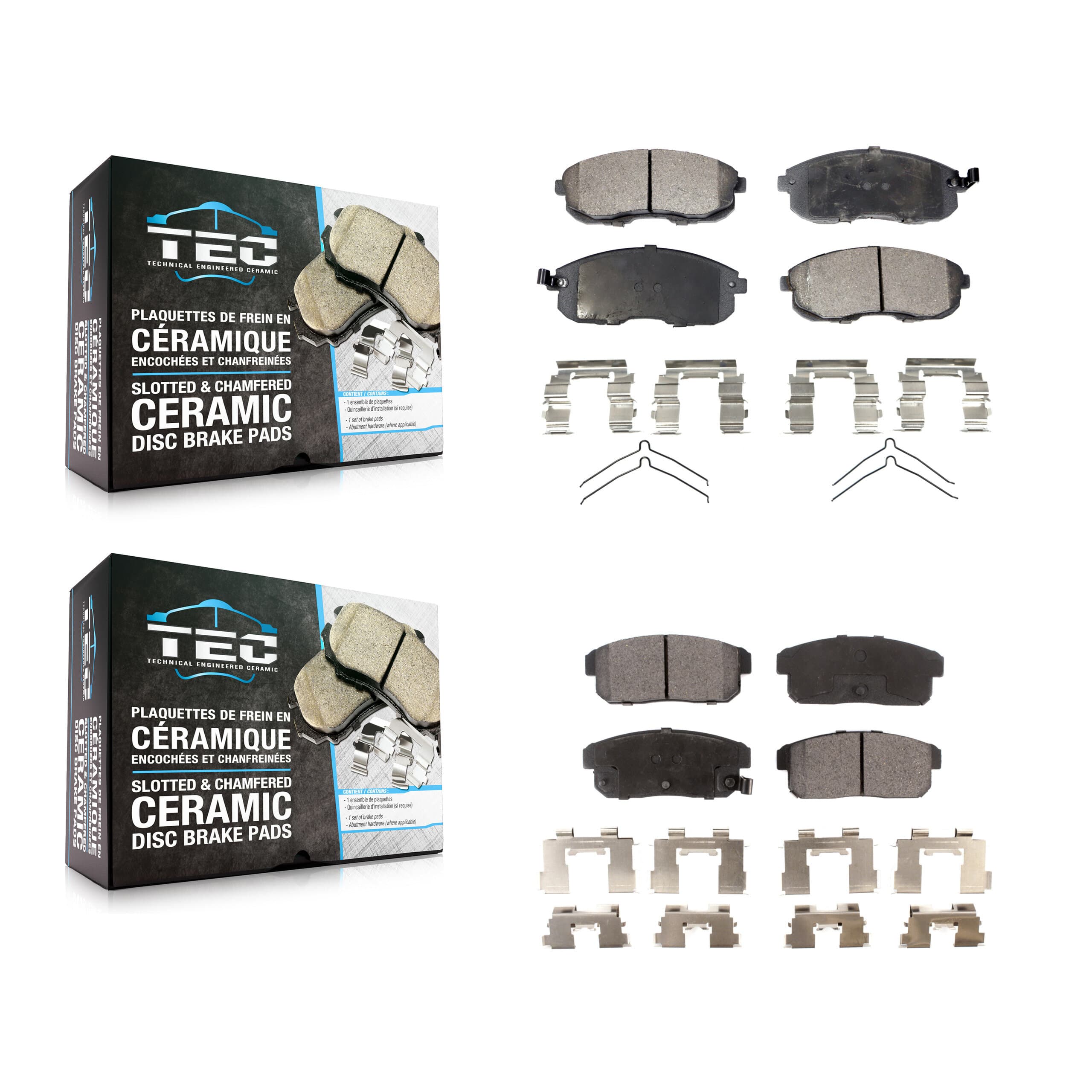 TEC - KTC-100355 - Front and Rear Disc Brake Pad Kits image 1
