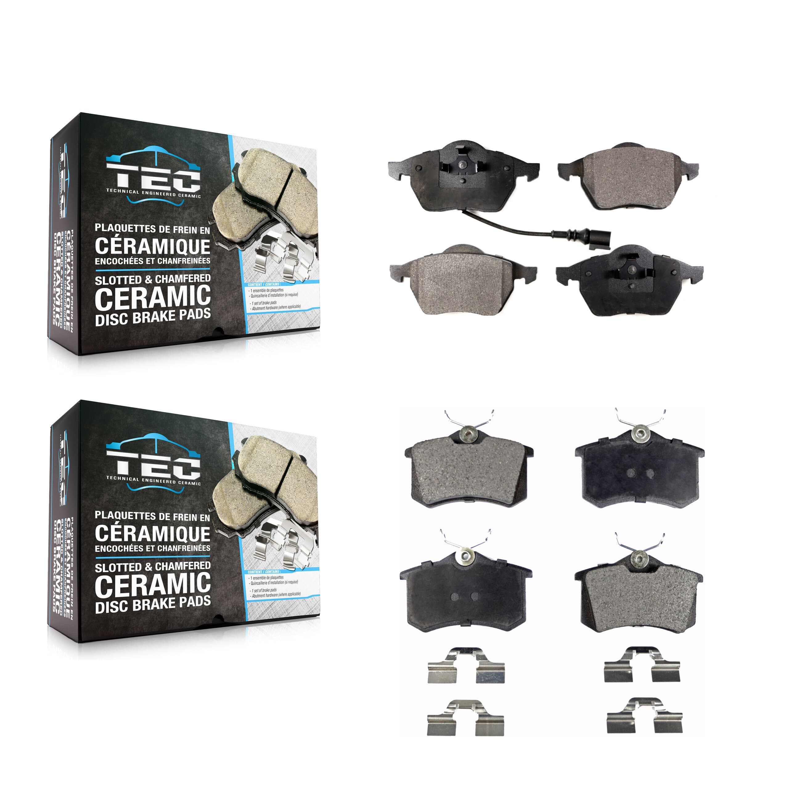 TEC - KTC-100361 - Front and Rear Disc Brake Pad Kits image 1