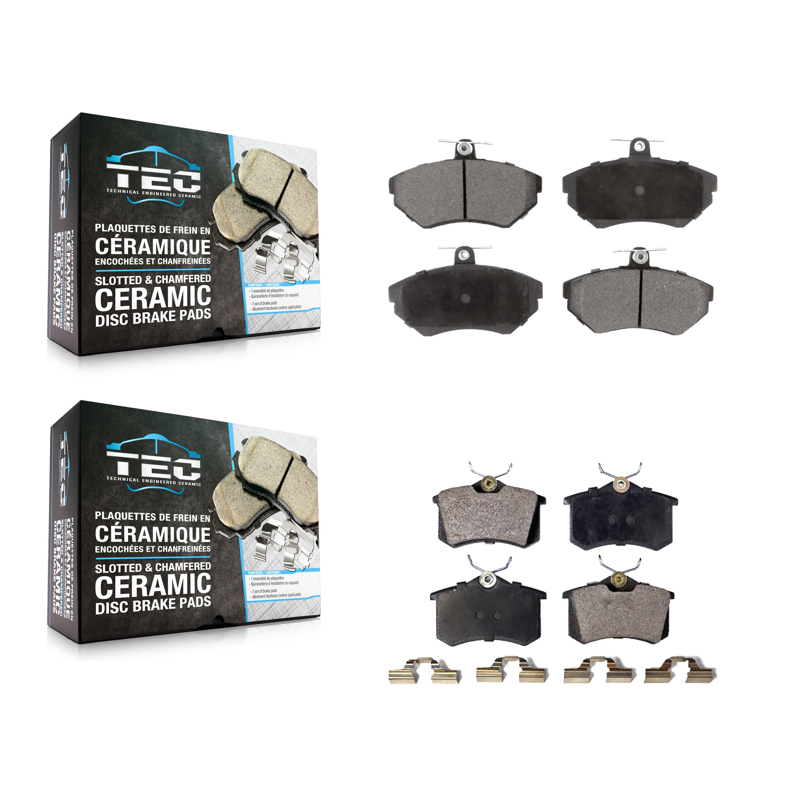 TEC - KTC-100370 - Front and Rear Disc Brake Pad Kits image 1