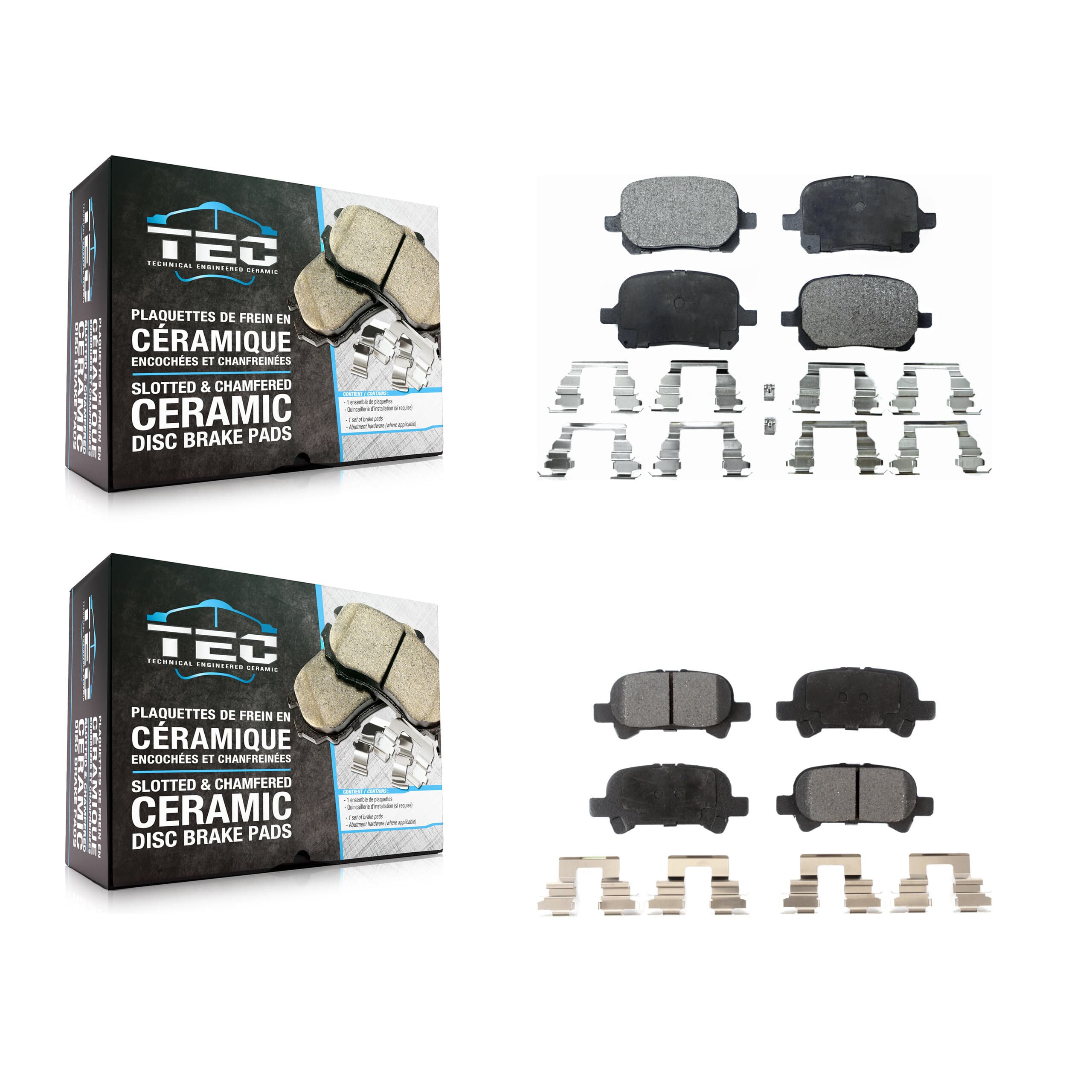 TEC - KTC-100372 - Front and Rear Disc Brake Pad Kits image 1