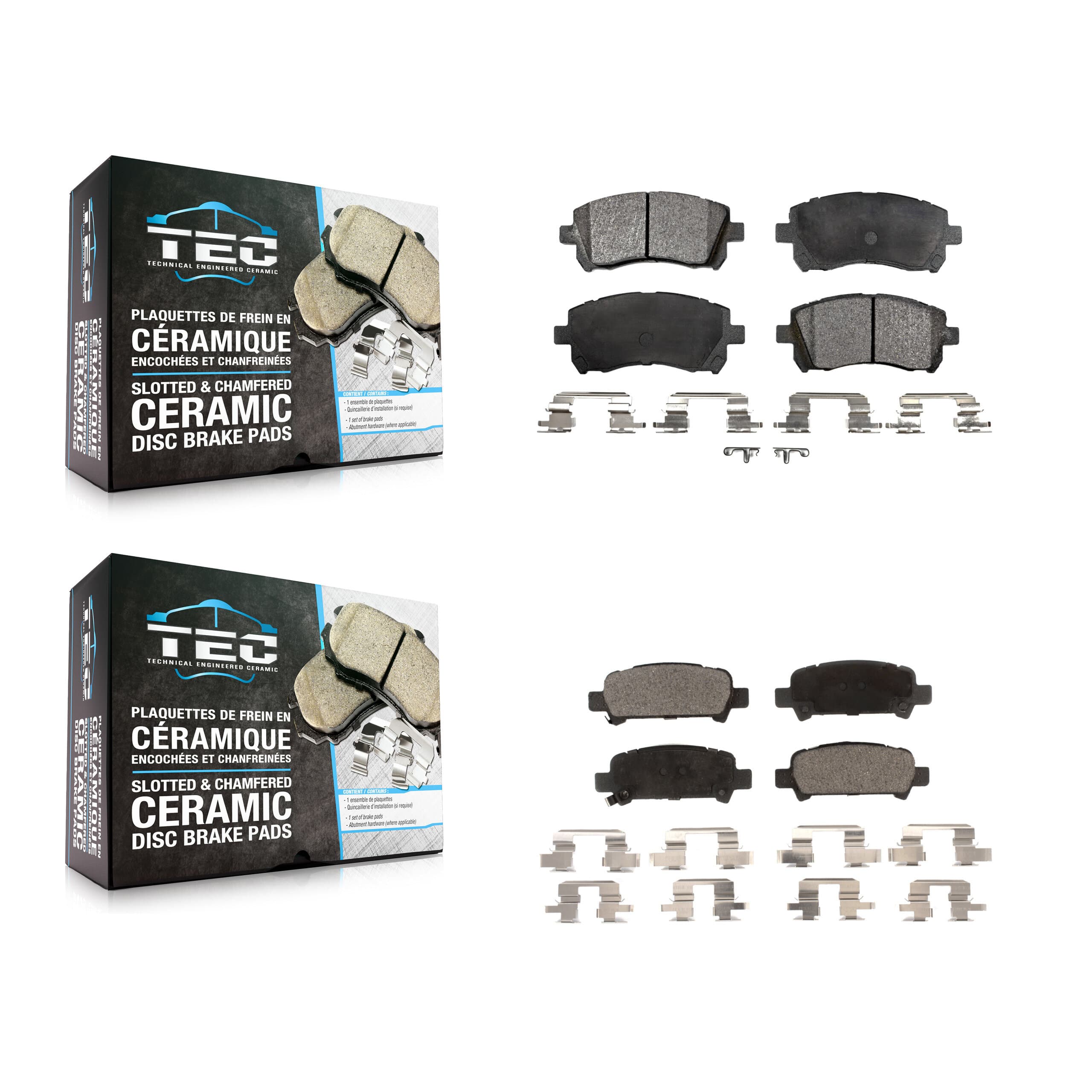 TEC - KTC-100375 - Front and Rear Disc Brake Pad Kits image 1