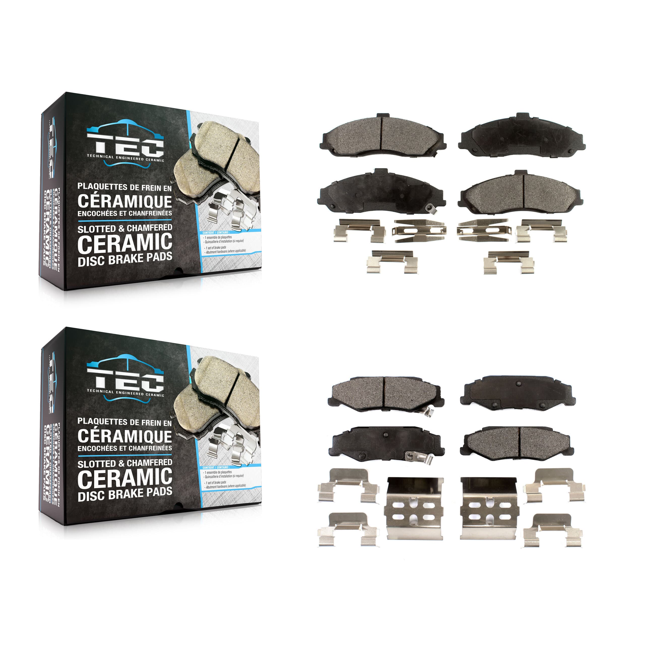 TEC - KTC-100380 - Front and Rear Disc Brake Pad Kits image 1