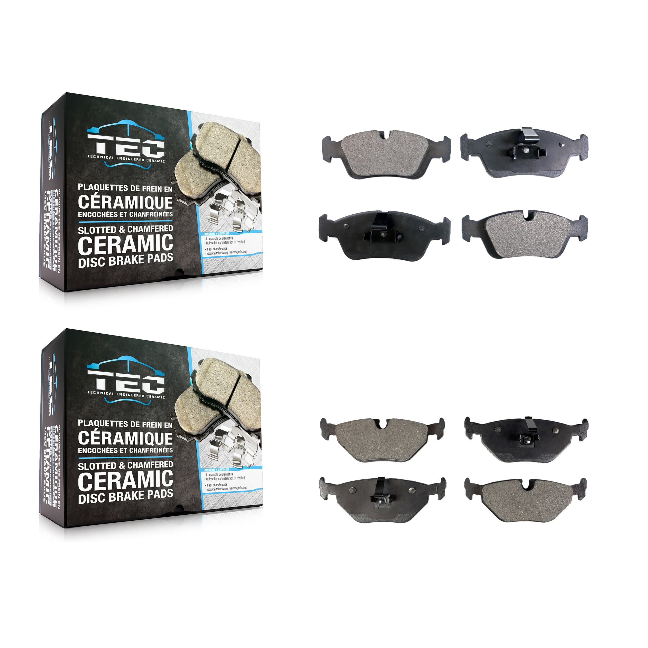TEC - KTC-100386 - Front and Rear Disc Brake Pad Kits image 1