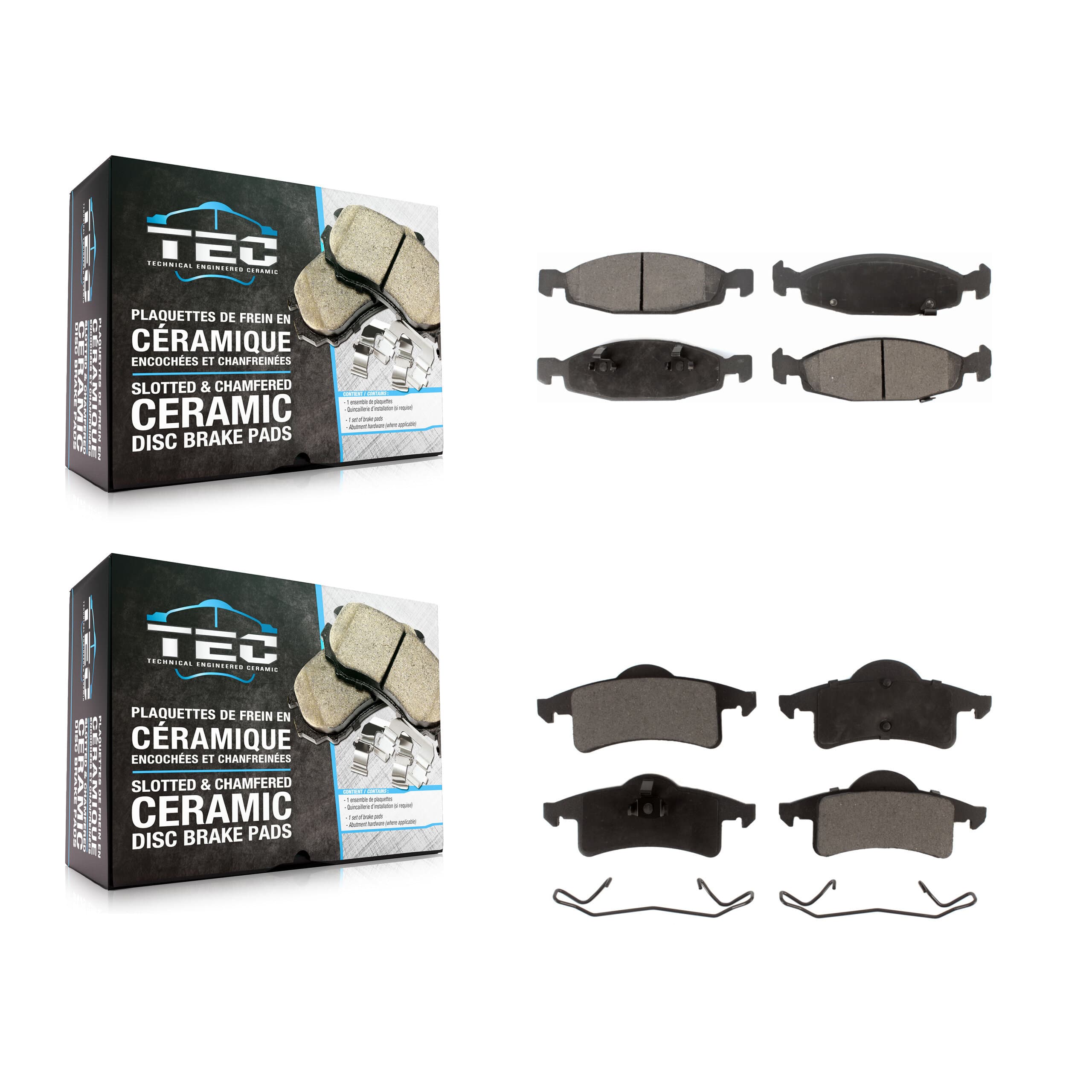 TEC - KTC-100398 - Front and Rear Disc Brake Pad Kits image 1