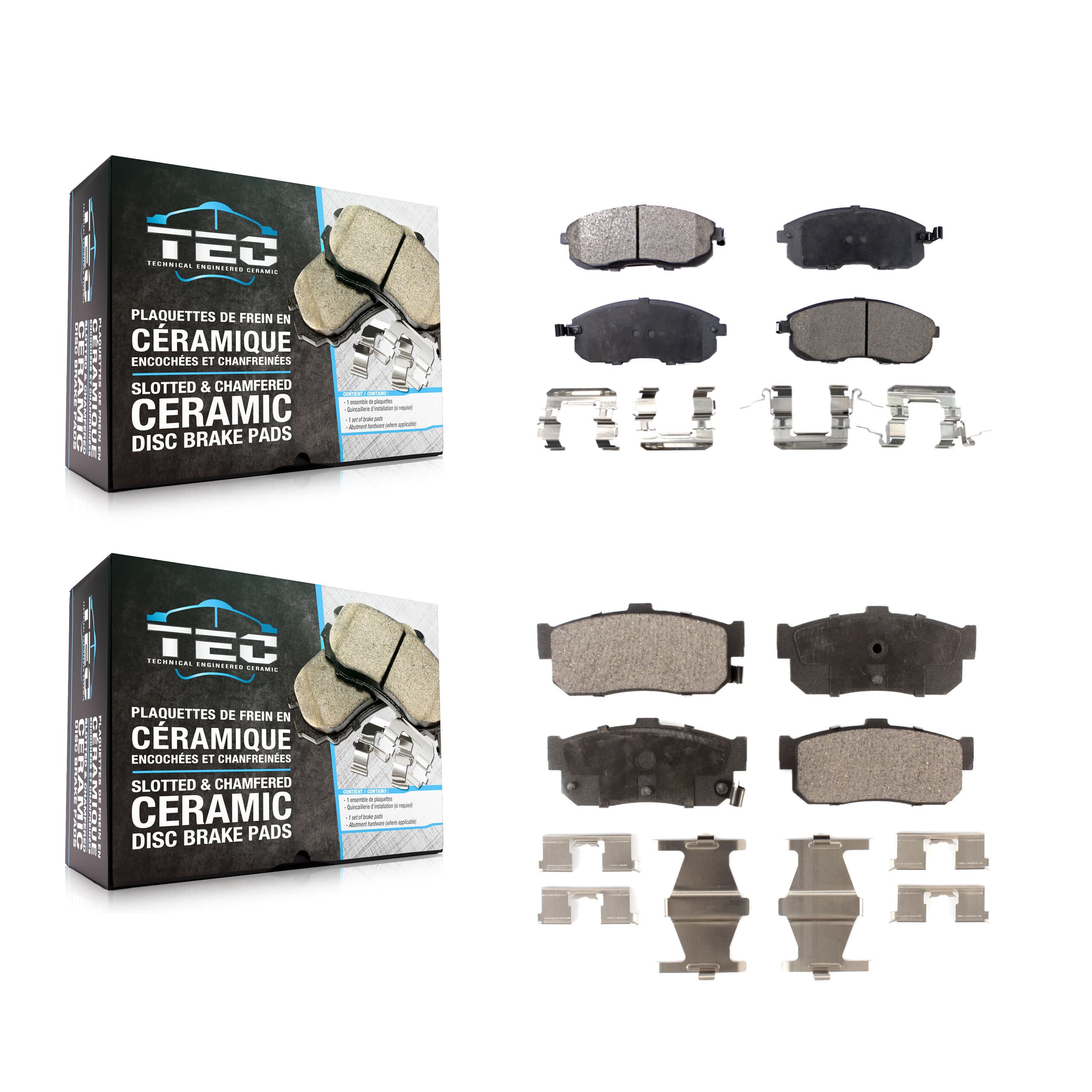 TEC - KTC-100404 - Front and Rear Disc Brake Pad Kits image 1