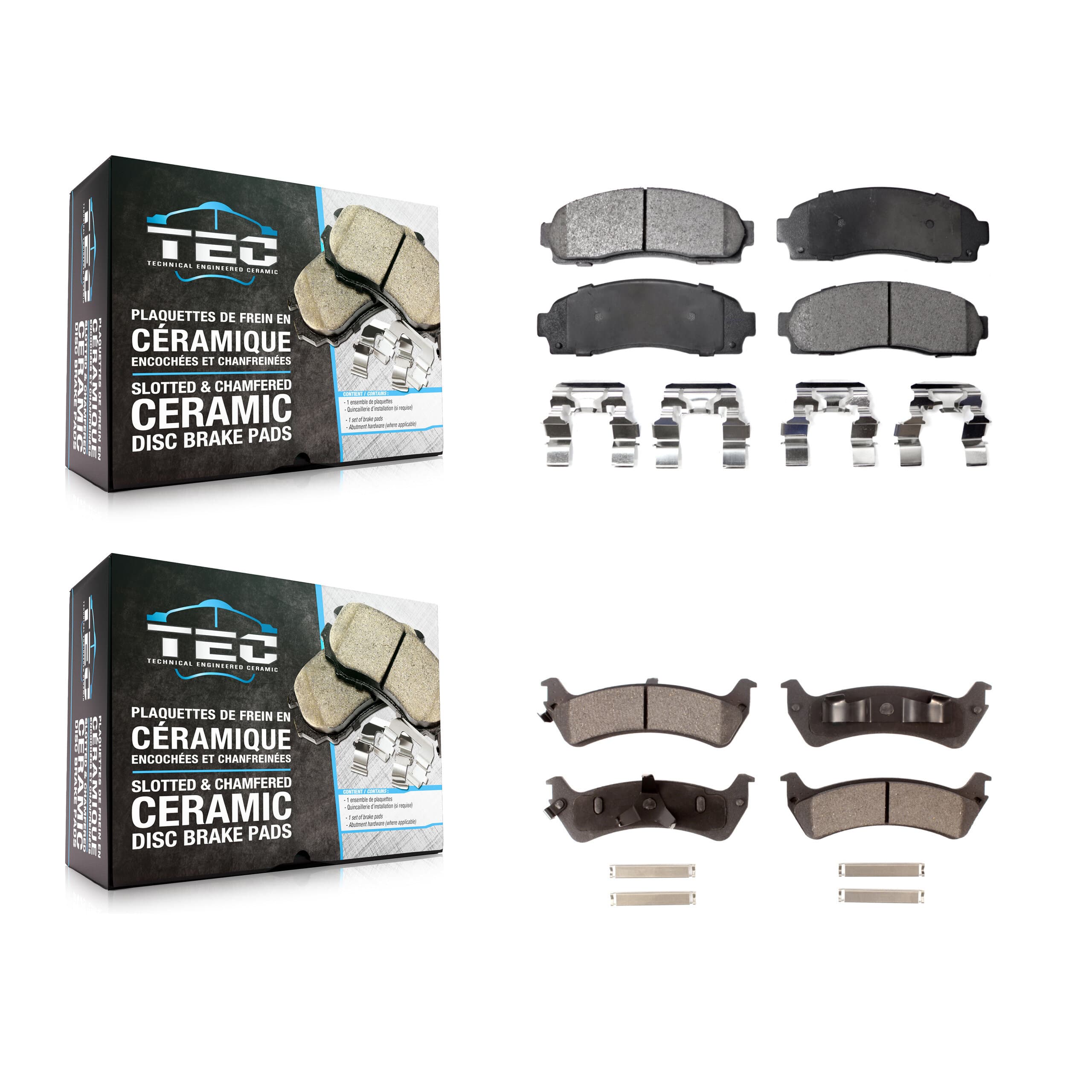 TEC - KTC-100415 - Front and Rear Disc Brake Pad Kits image 1