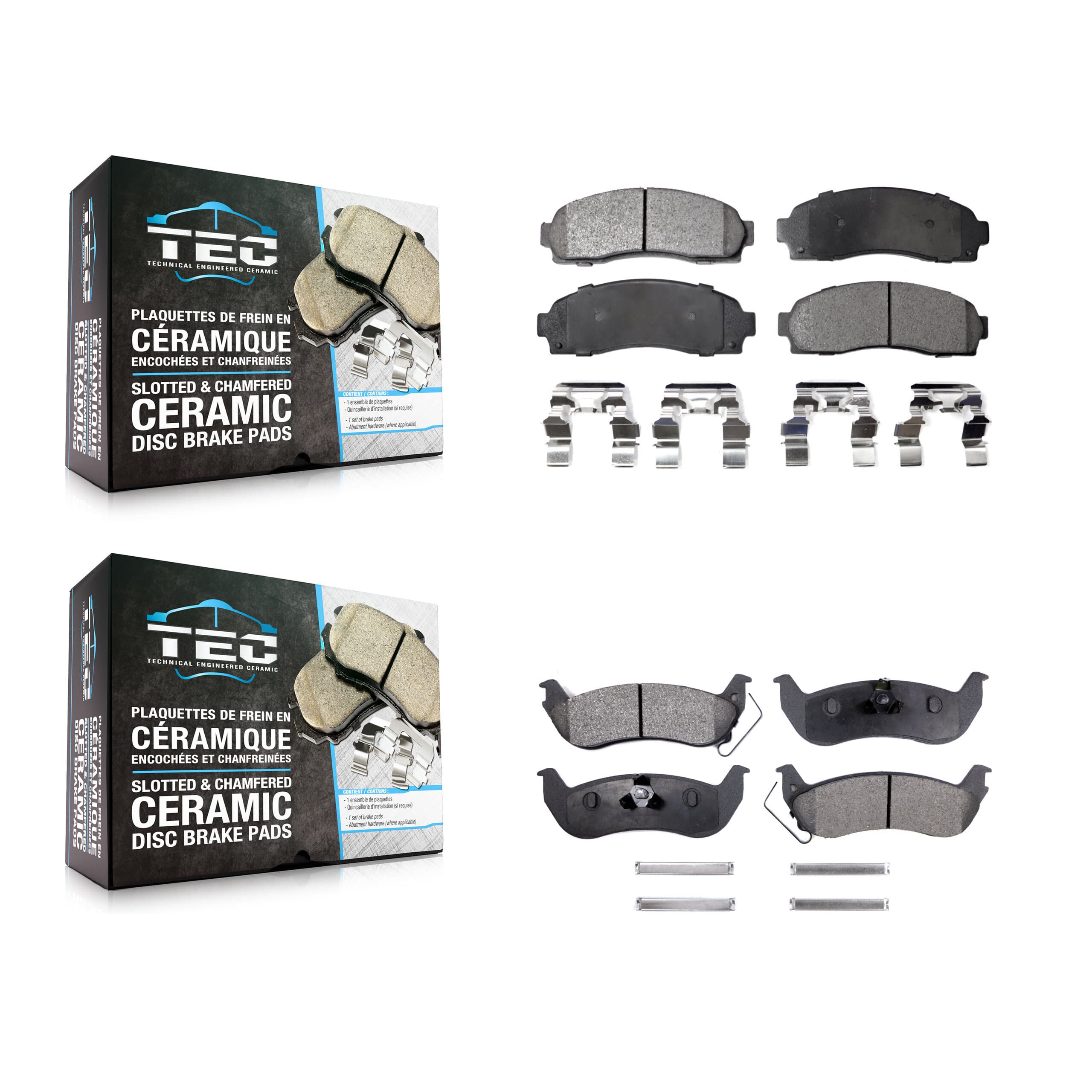 TEC - KTC-100417 - Front and Rear Disc Brake Pad Kits image 1