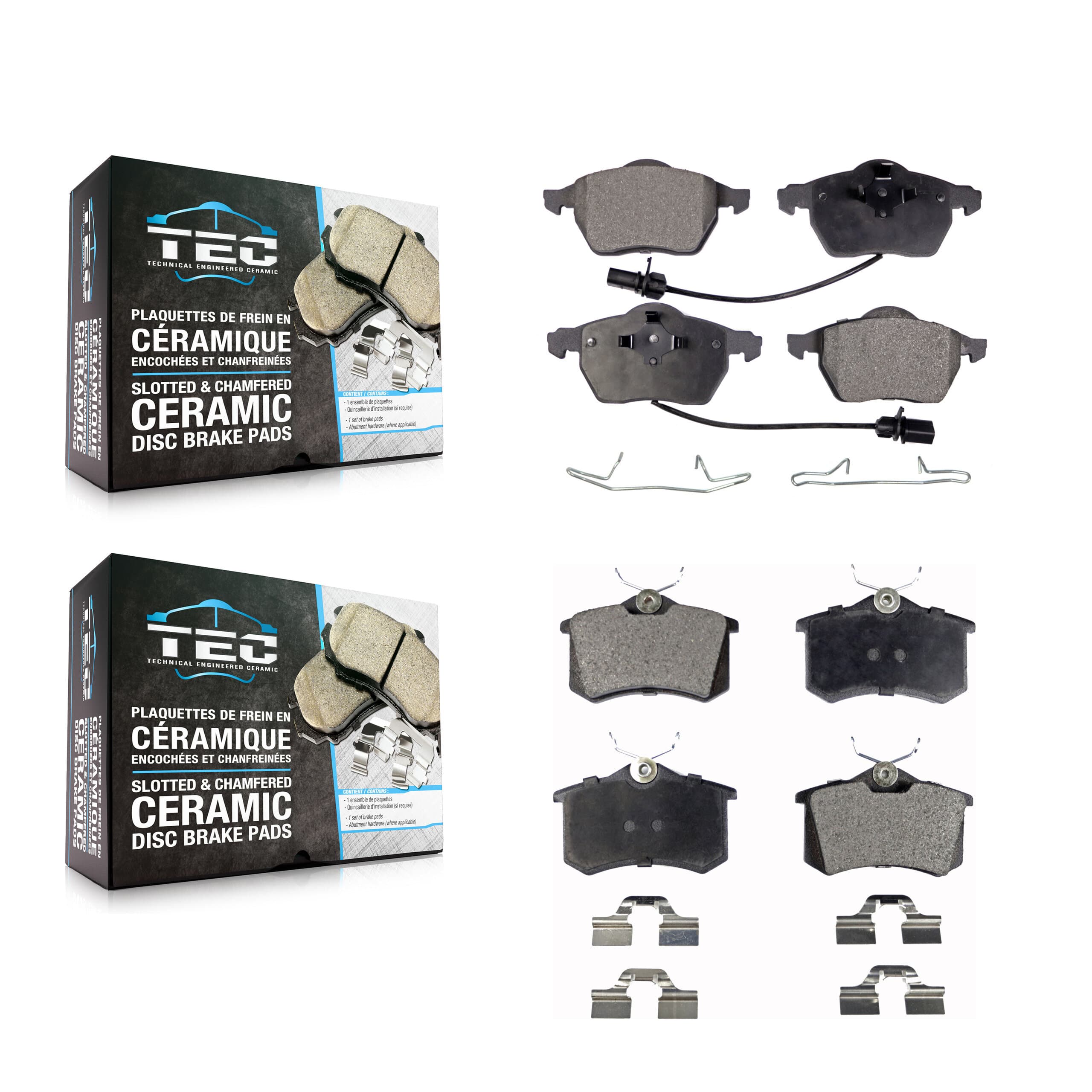 TEC - KTC-100424 - Front and Rear Disc Brake Pad Kits image 1