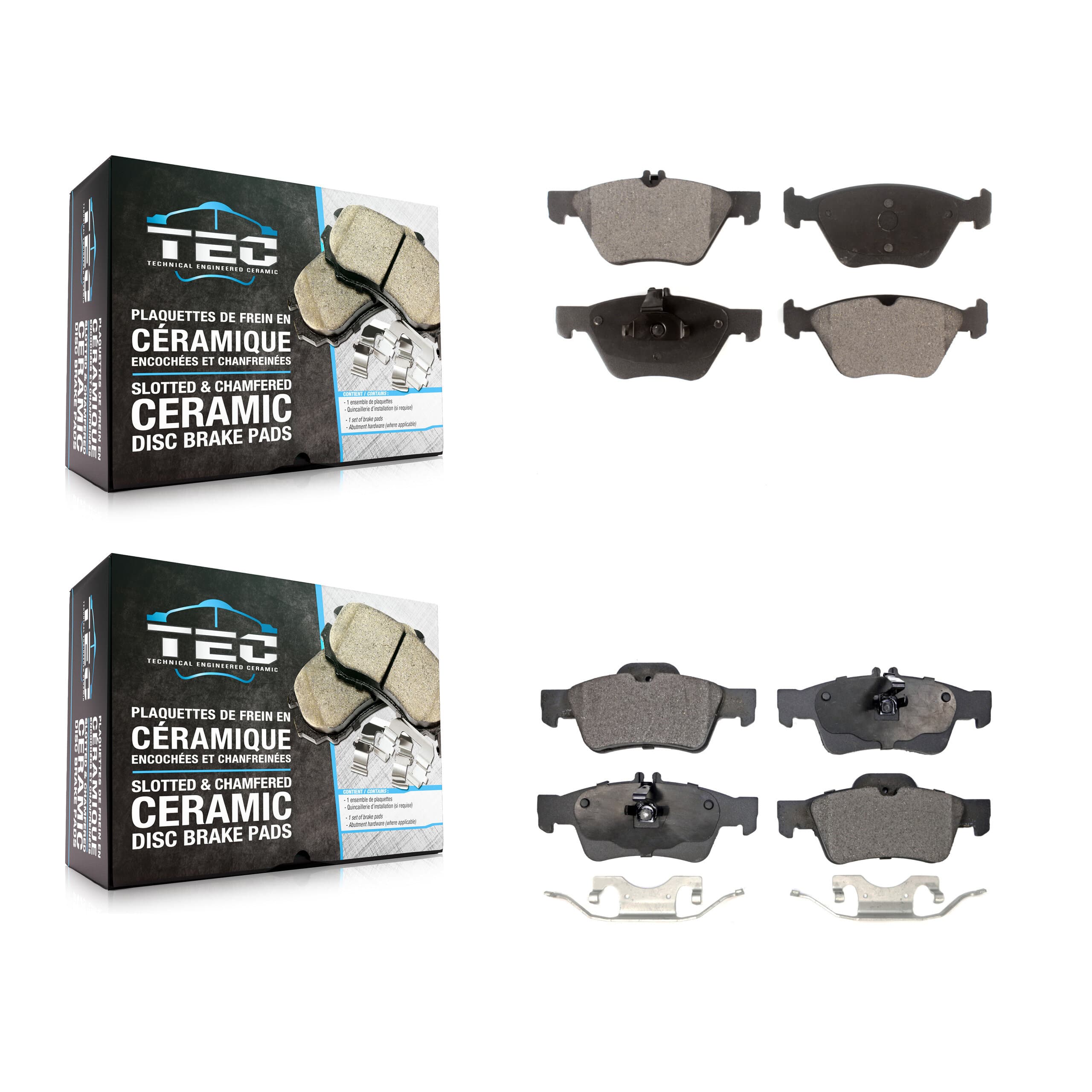 TEC - KTC-100432 - Front and Rear Disc Brake Pad Kits image 1