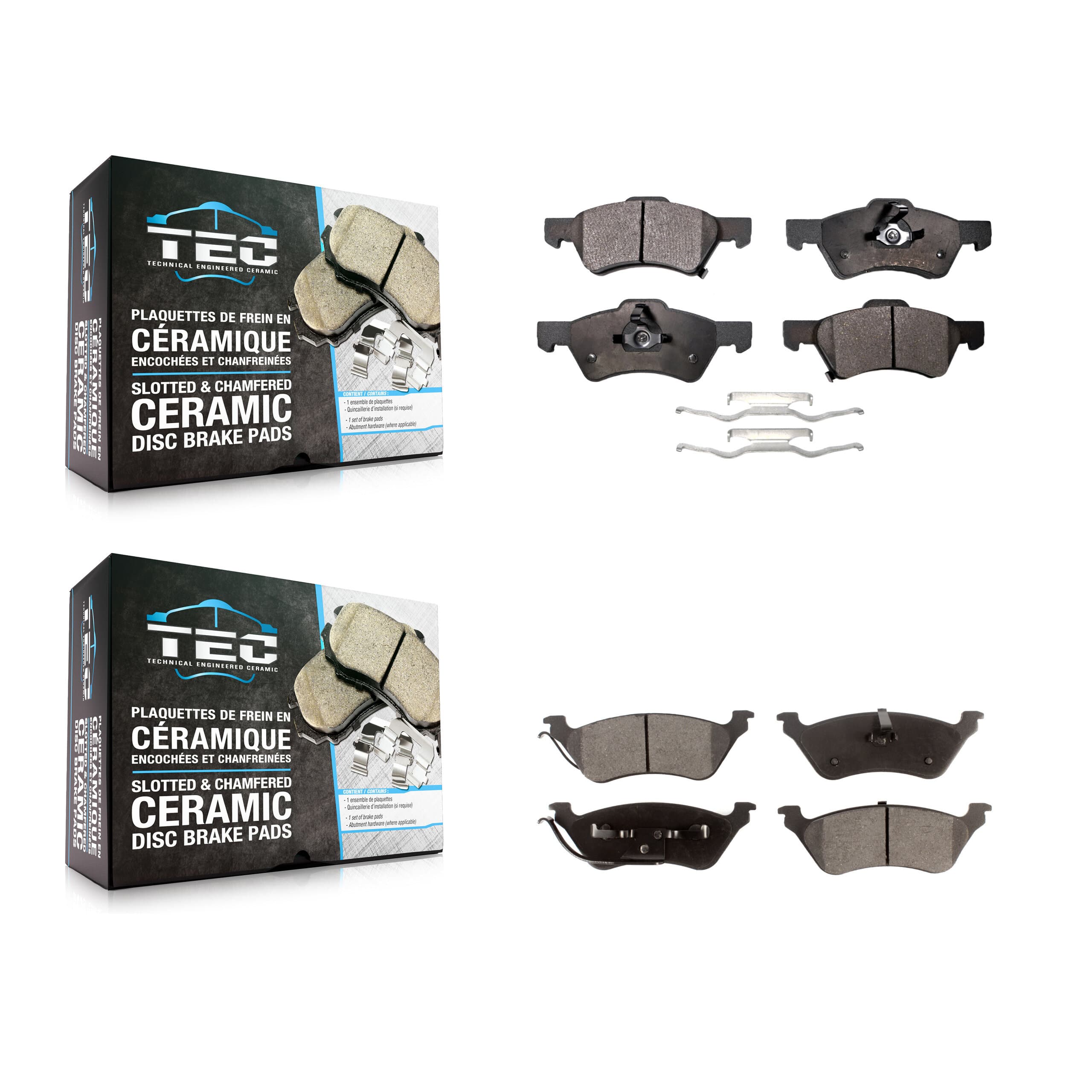 TEC - KTC-100438 - Front and Rear Disc Brake Pad Kits image 1