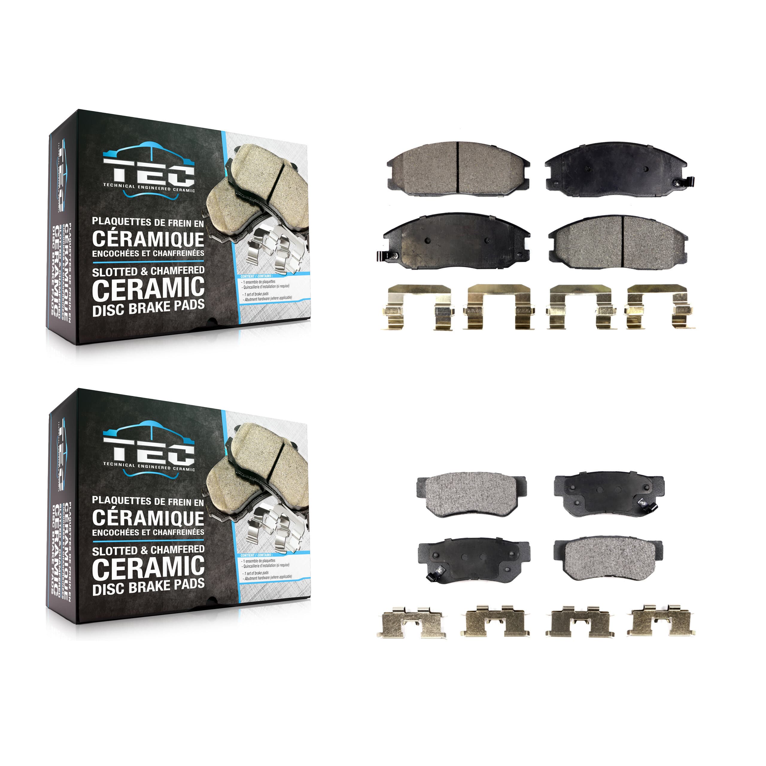 TEC - KTC-100439 - Front and Rear Disc Brake Pad Kits image 1