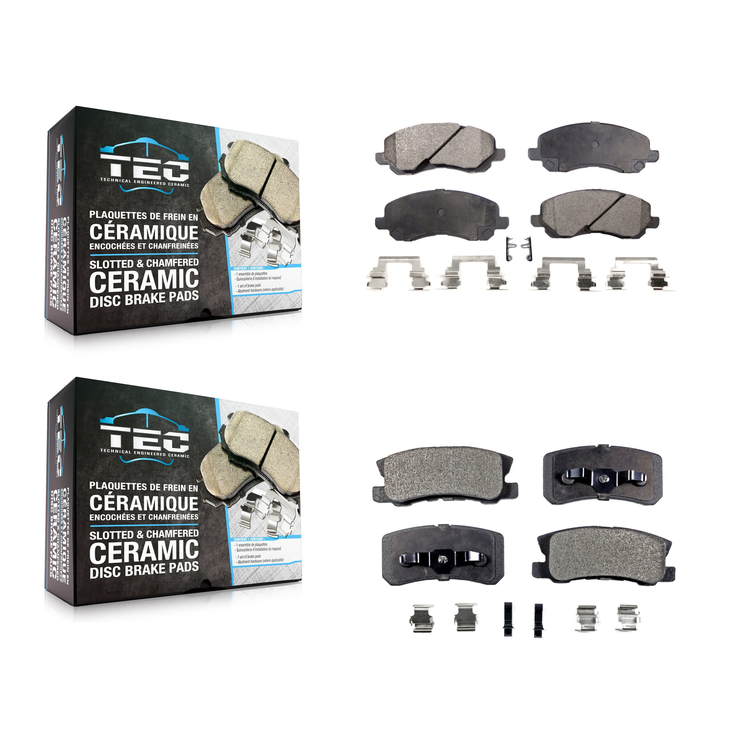 TEC - KTC-100444 - Front and Rear Disc Brake Pad Kits image 1