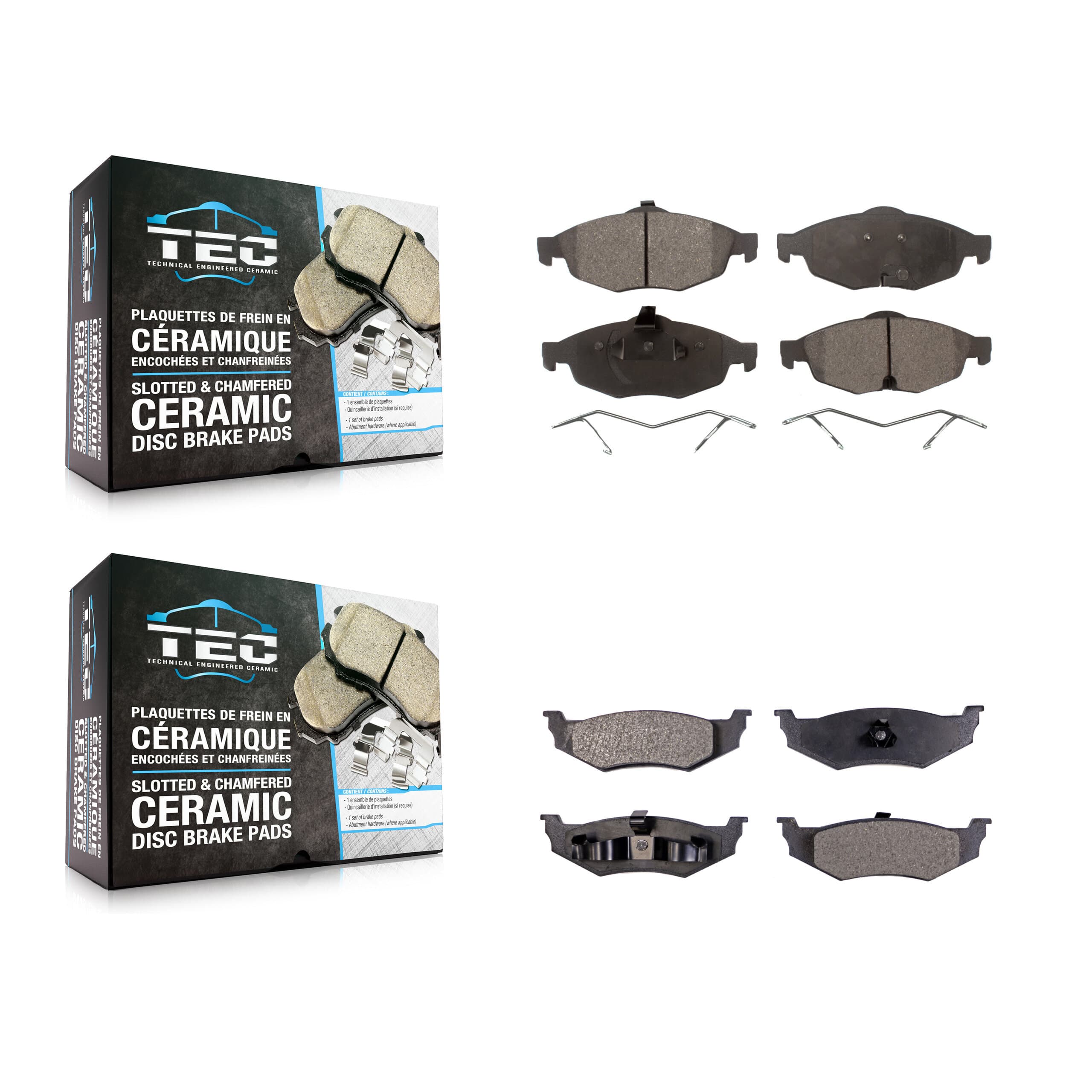 TEC - KTC-100446 - Front and Rear Disc Brake Pad Kits image 1