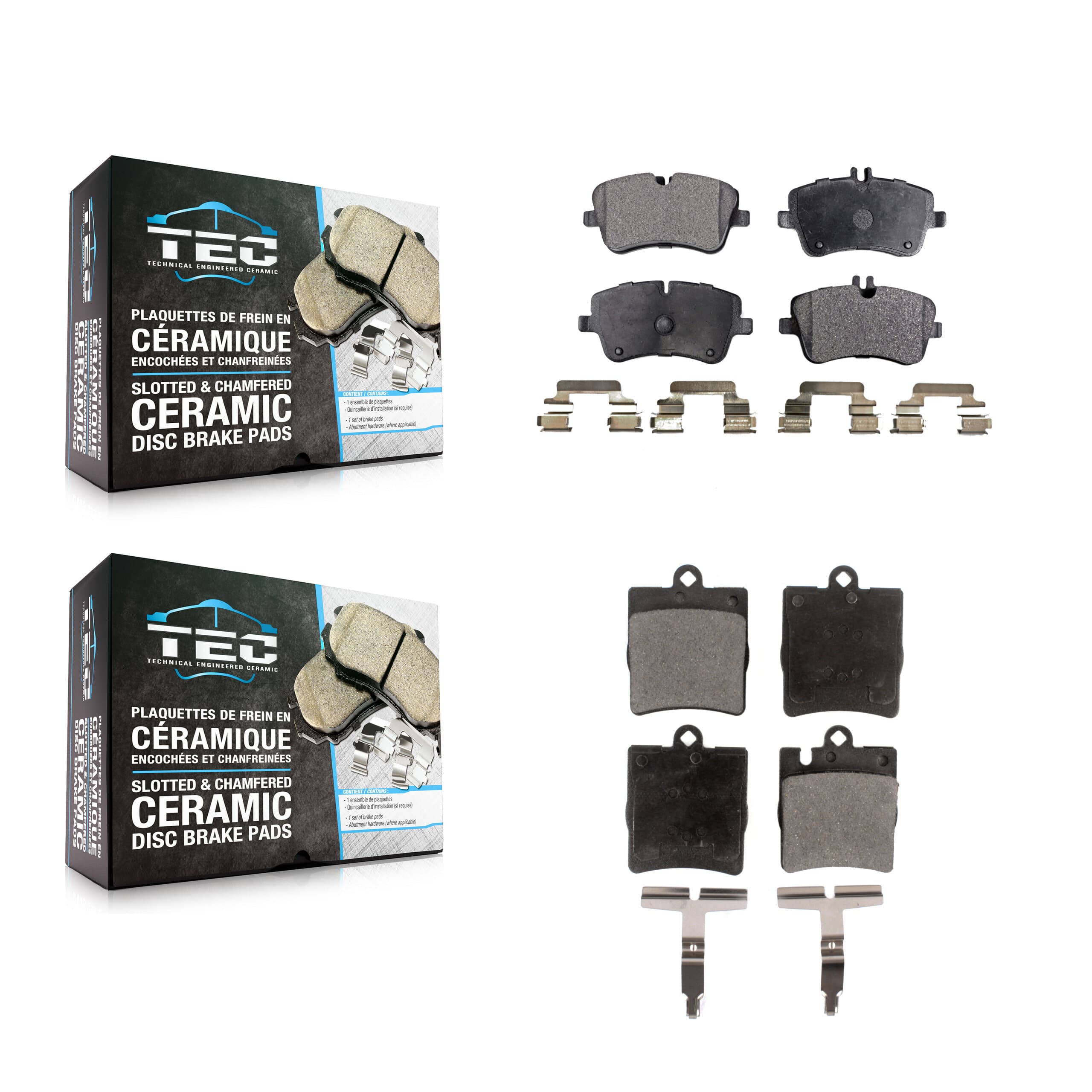 TEC - KTC-100448 - Front and Rear Disc Brake Pad Kits image 1