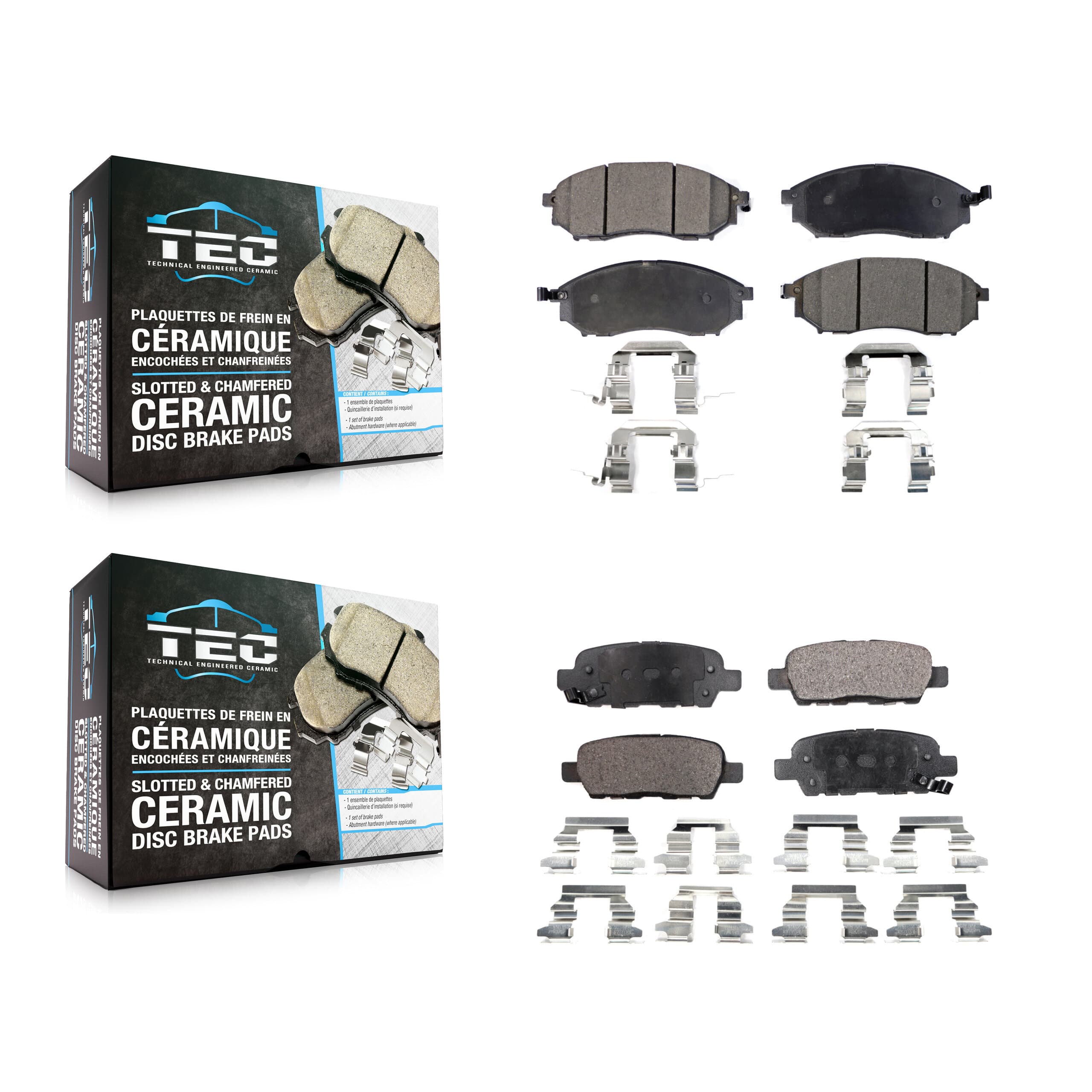 TEC - KTC-100454 - Front and Rear Disc Brake Pad Kits image 1