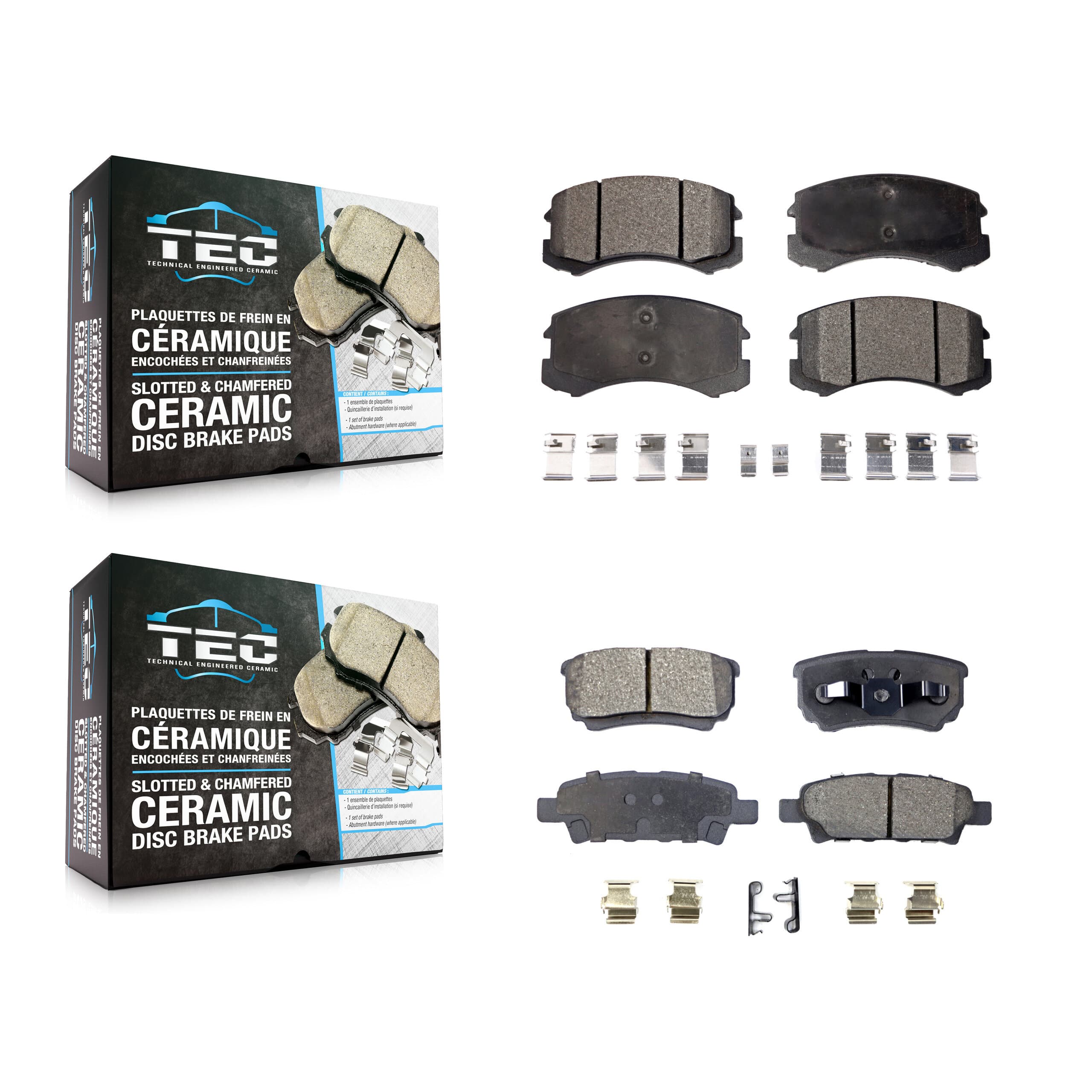 TEC - KTC-100456 - Front and Rear Disc Brake Pad Kits image 1