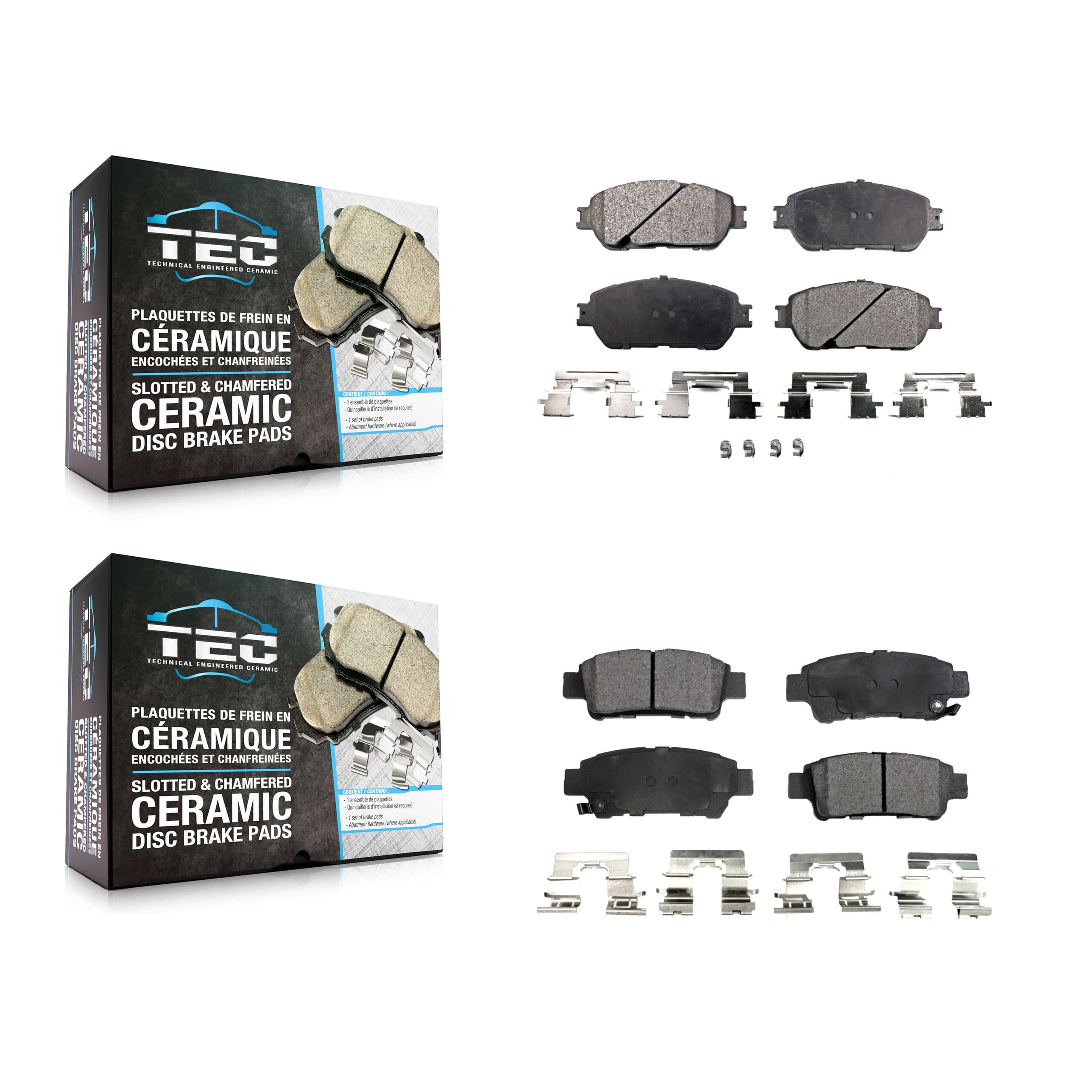 TEC - KTC-100459 - Front and Rear Disc Brake Pad Kits image 1